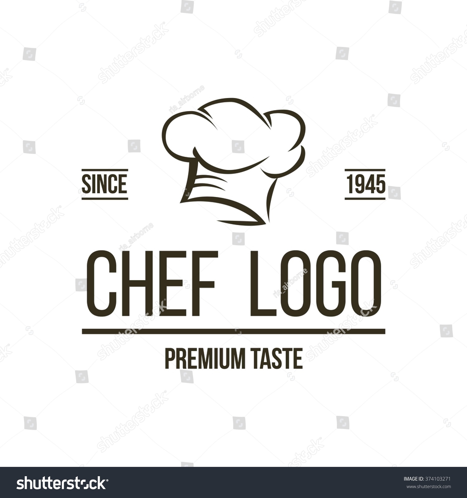 Chef Logo Template Stock Vector 374103271 - Shutterstock
