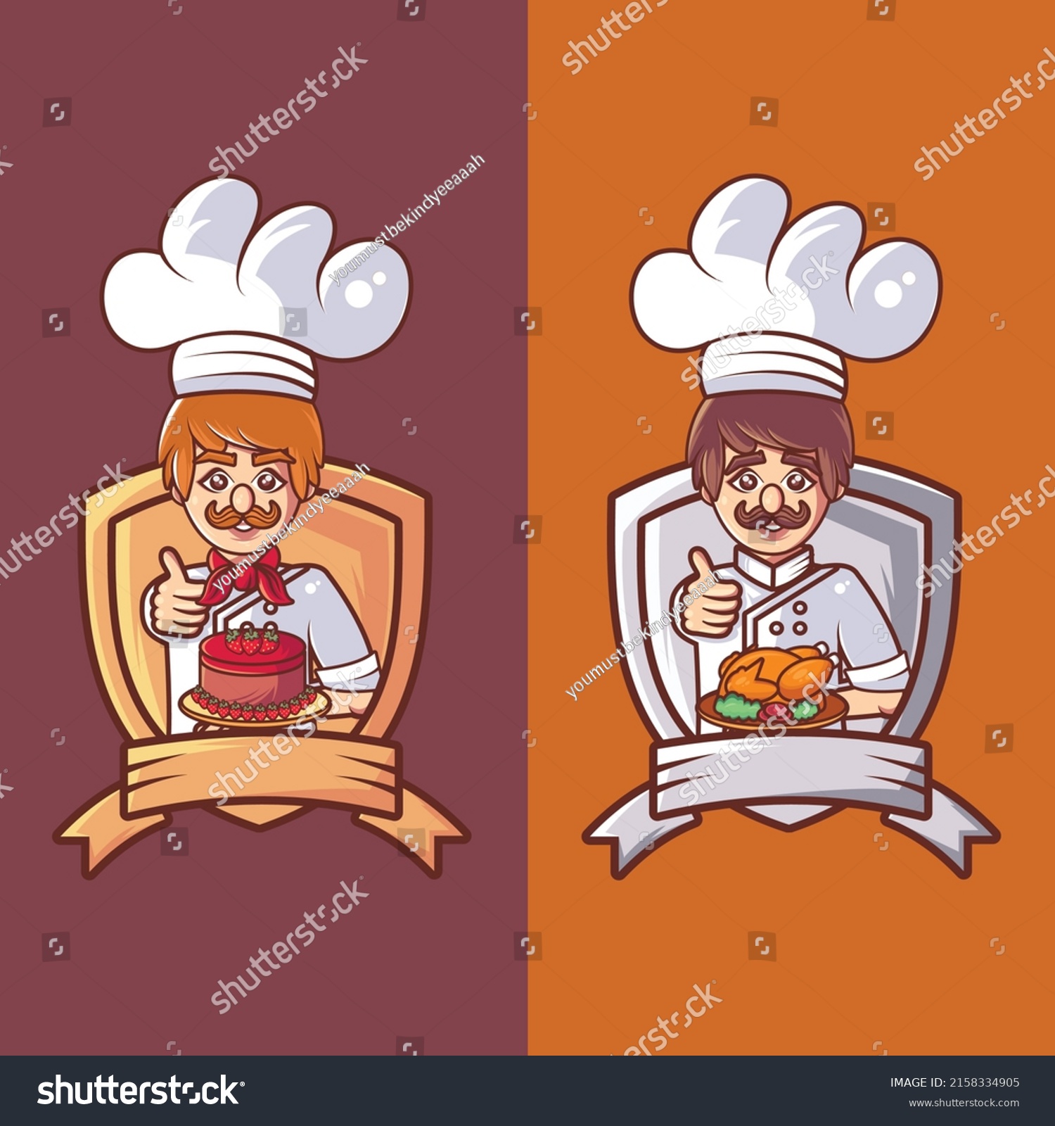 Chef Mascot Logo Vector Illustration Stock Vector (Royalty Free ...