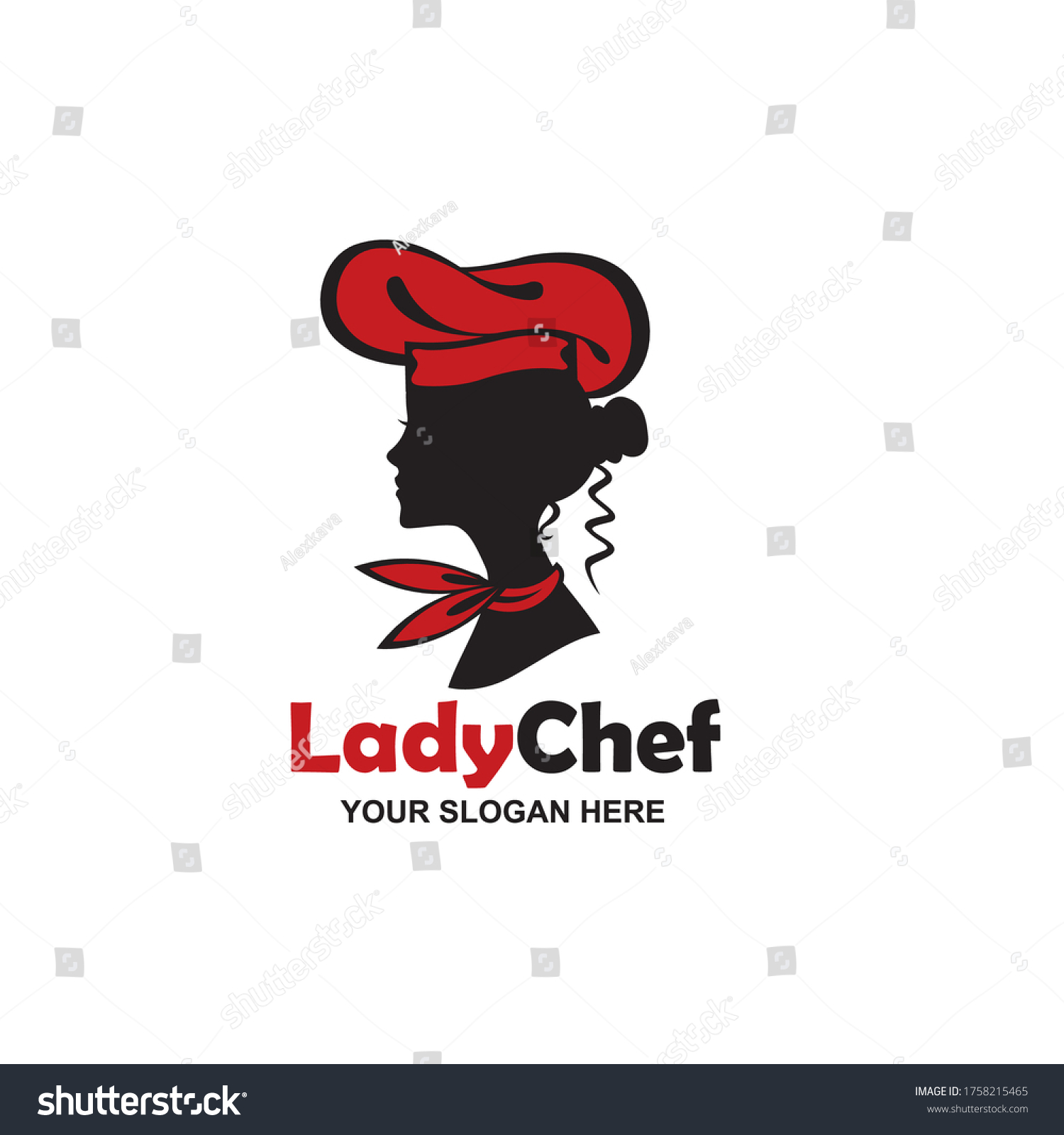 Chef Woman Design Isolated On White Stock Vector Royalty Free 1758215465