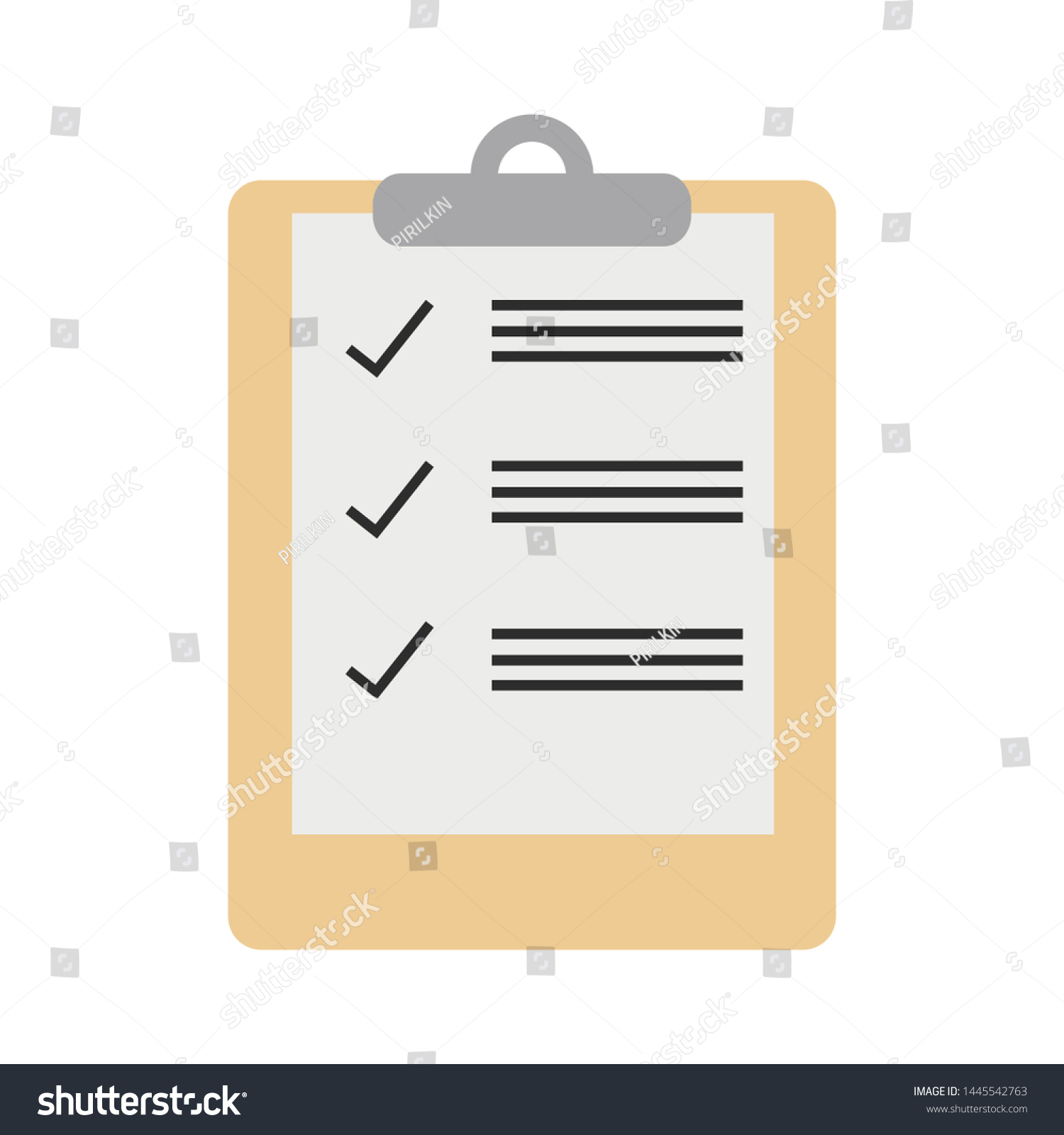 Chek List Flat Icon Vector Symbol Stock Vector (Royalty Free ...