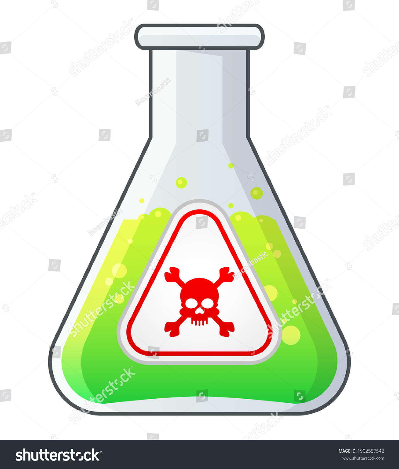 Chemical Glass Flask Dangerous Poison Liquids Stock Vector (Royalty ...