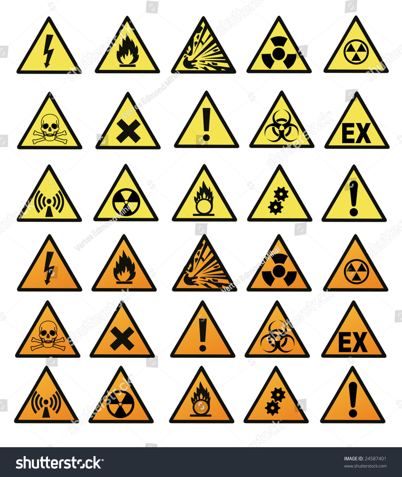 Chemical Hazard Signs Vector Illustration Stock Vector 24587401 ...