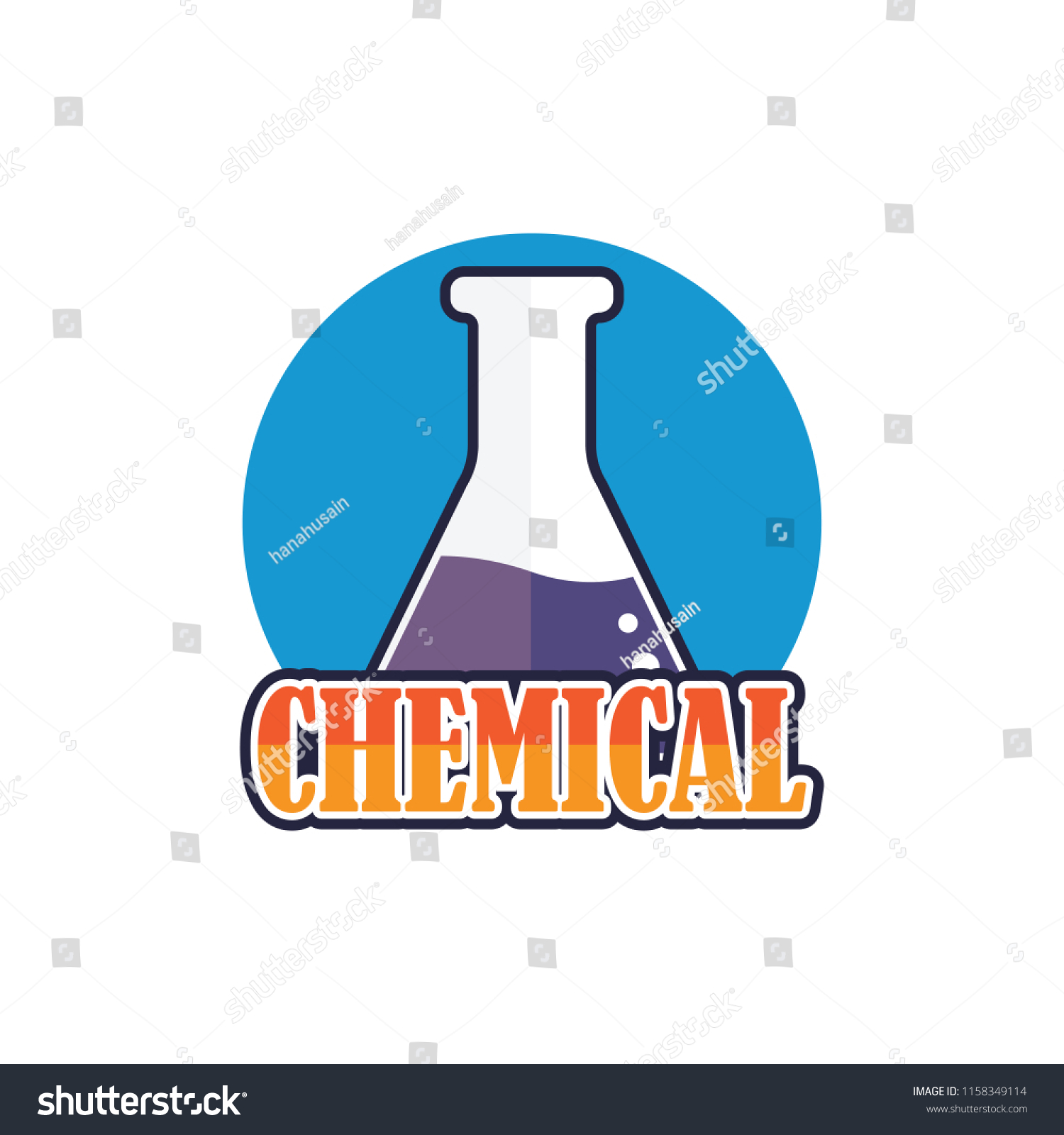 Chemical Logo Science Research Vector Illustration Stock Vector