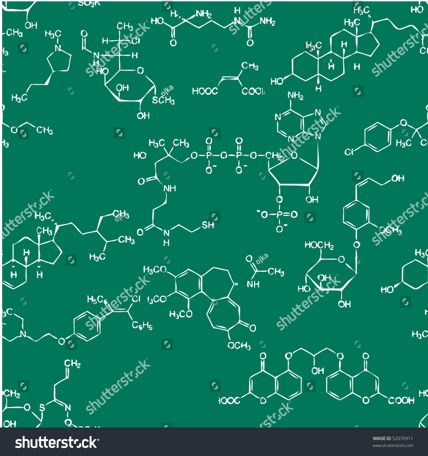 Chemical Seamless Pattern. Tile For Endless Background Stock Vector ...