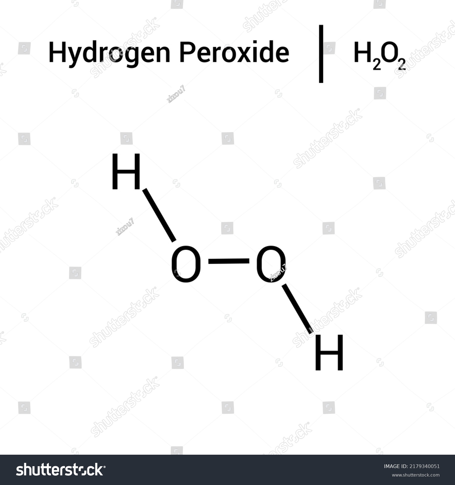 Chemical Structure Hydrogen Peroxide C2h2 Stock Vector (Royalty Free ...