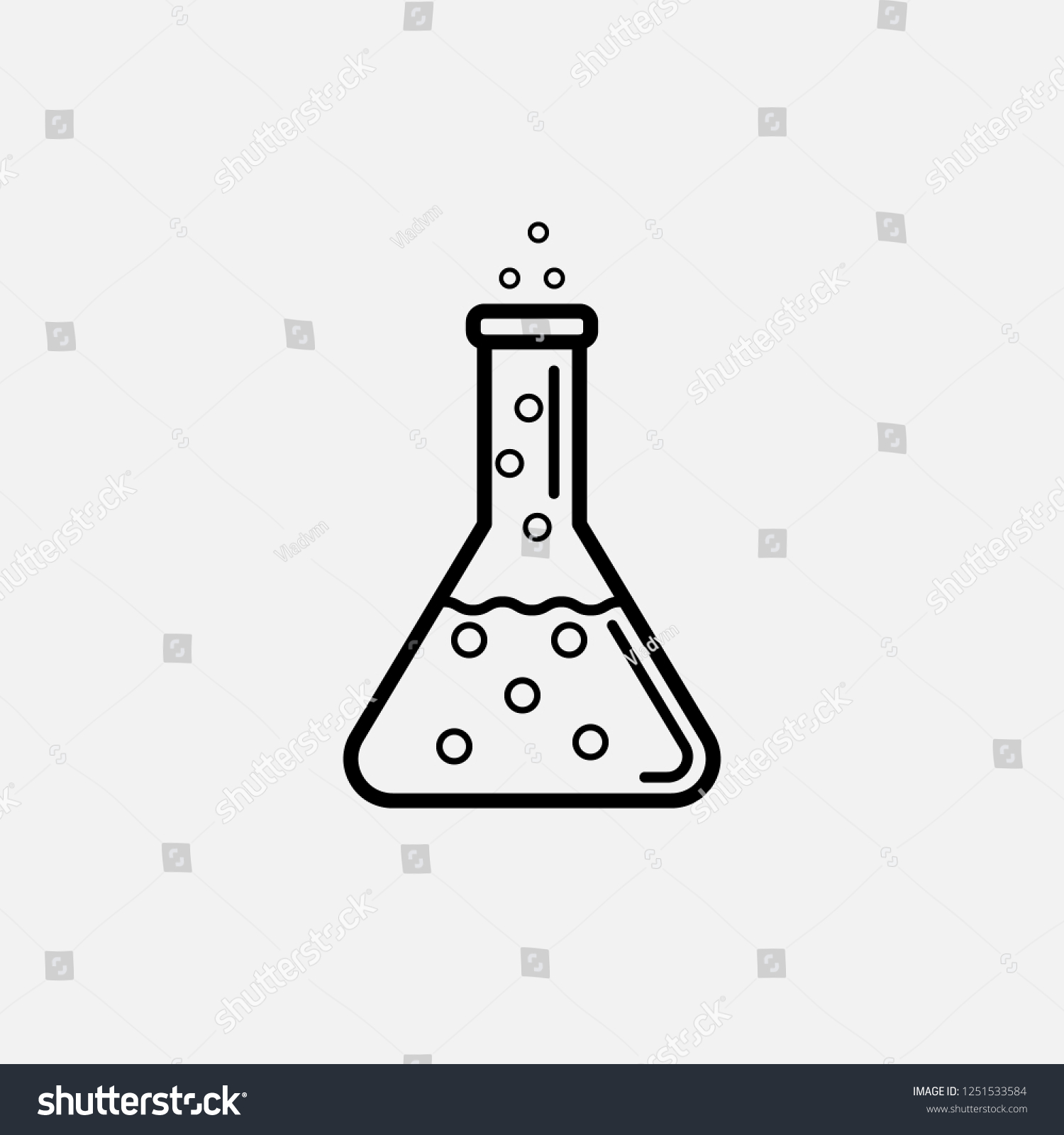 Chemistry Flask Outline Icon Icon Test Stock Vector (Royalty Free ...