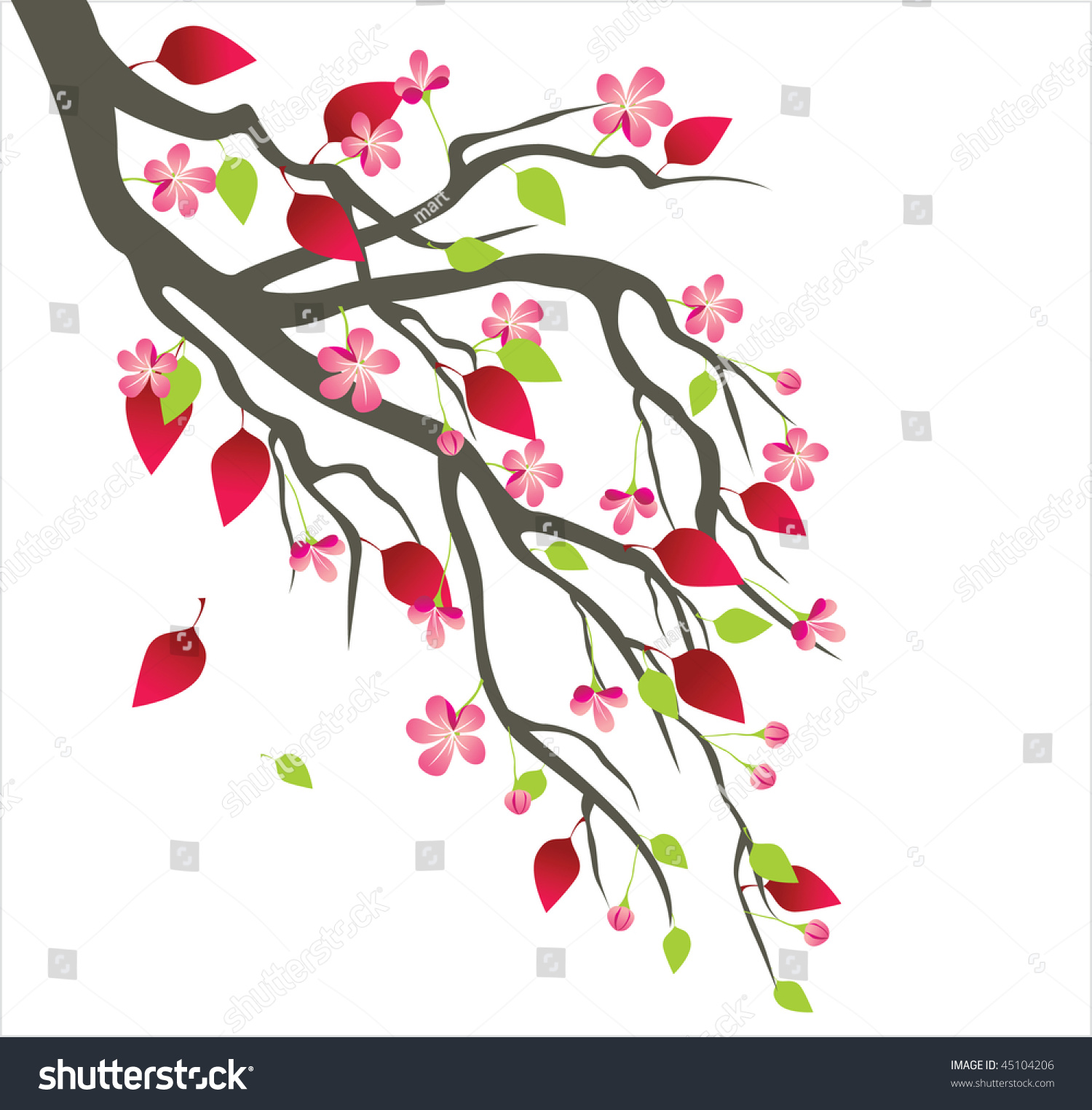 Cherry Blossom Stock Vector 45104206 - Shutterstock