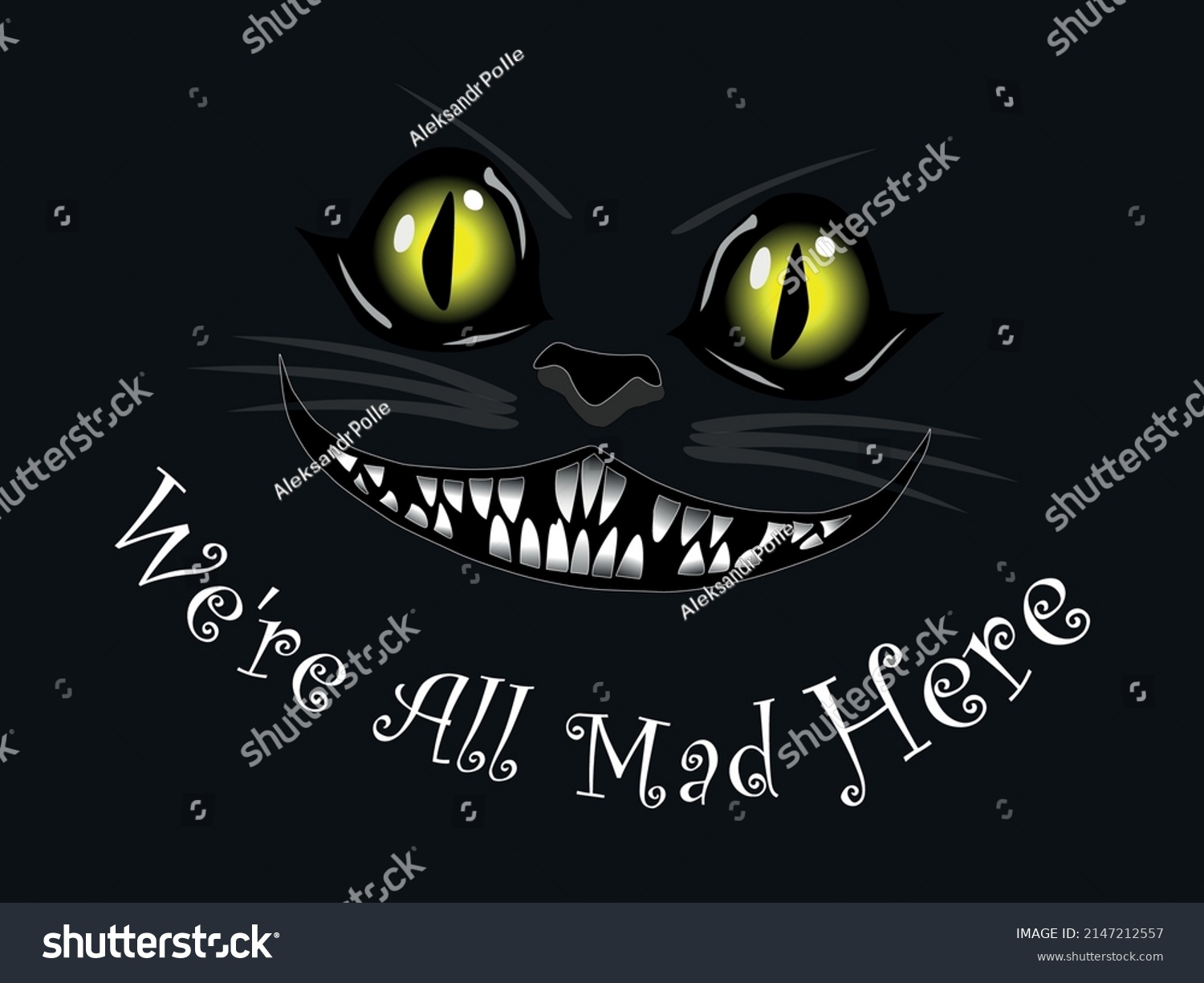 SVG of Cheshire cat on a black background

 svg