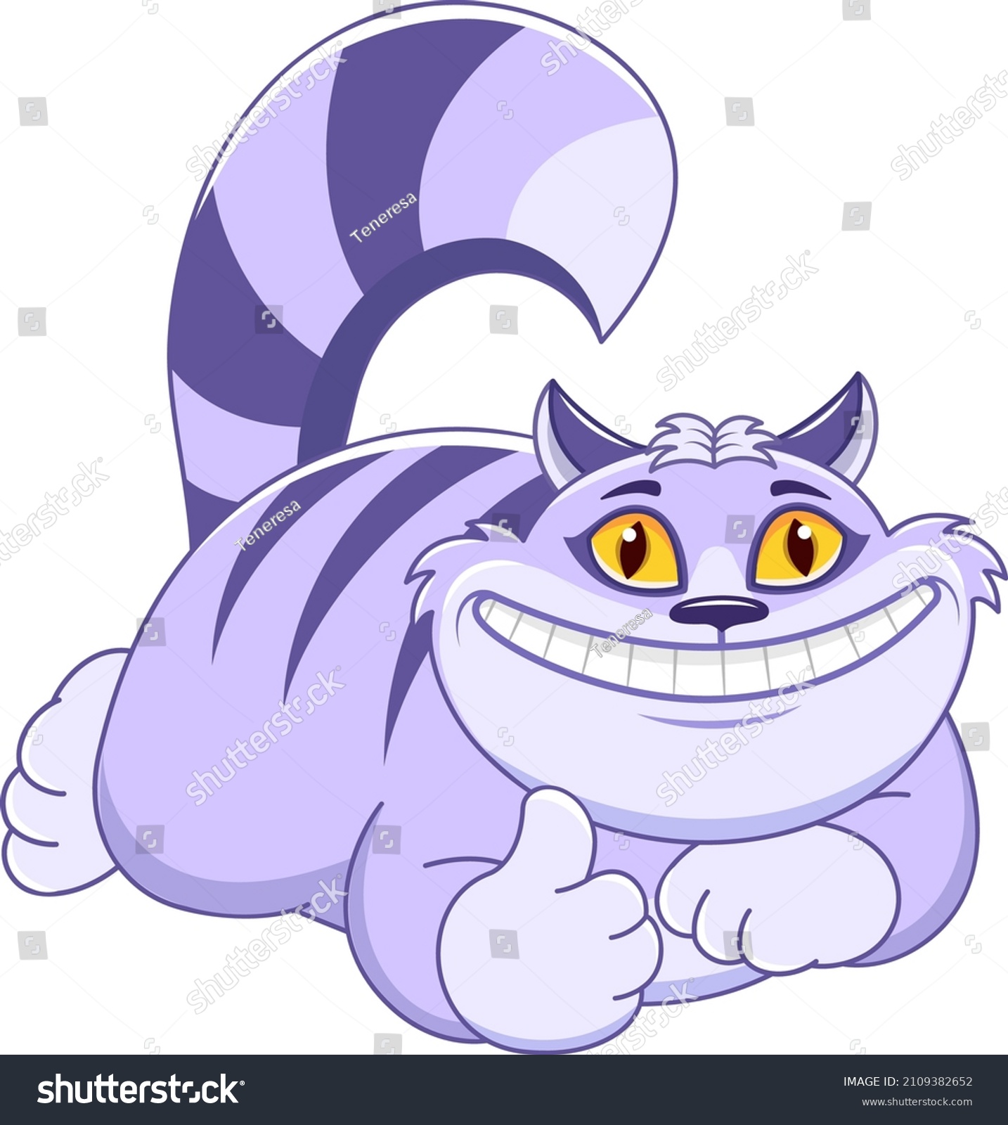 SVG of Cheshire cat showing thumbs up sign svg