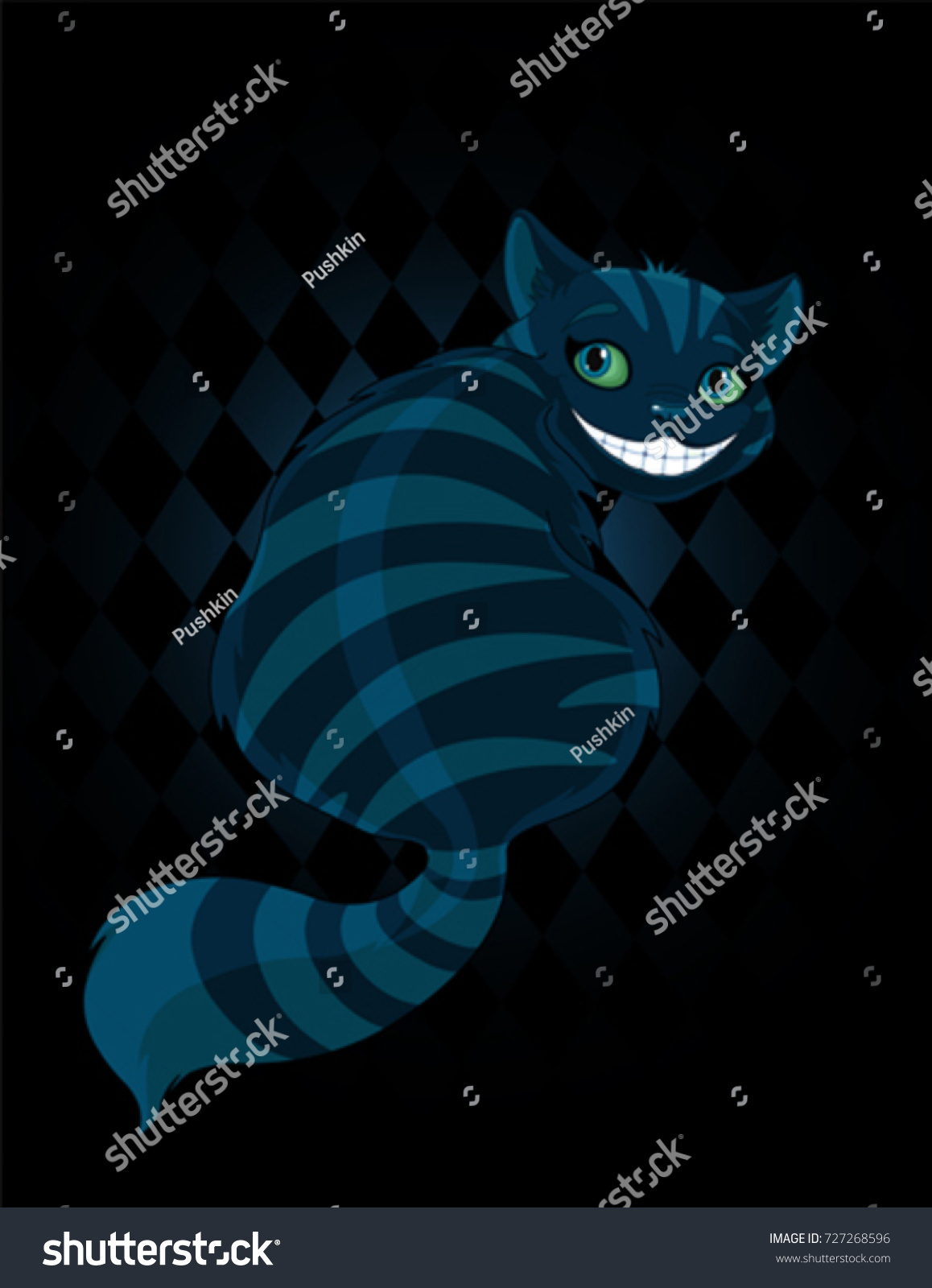 SVG of Cheshire cat sitting and looking back svg