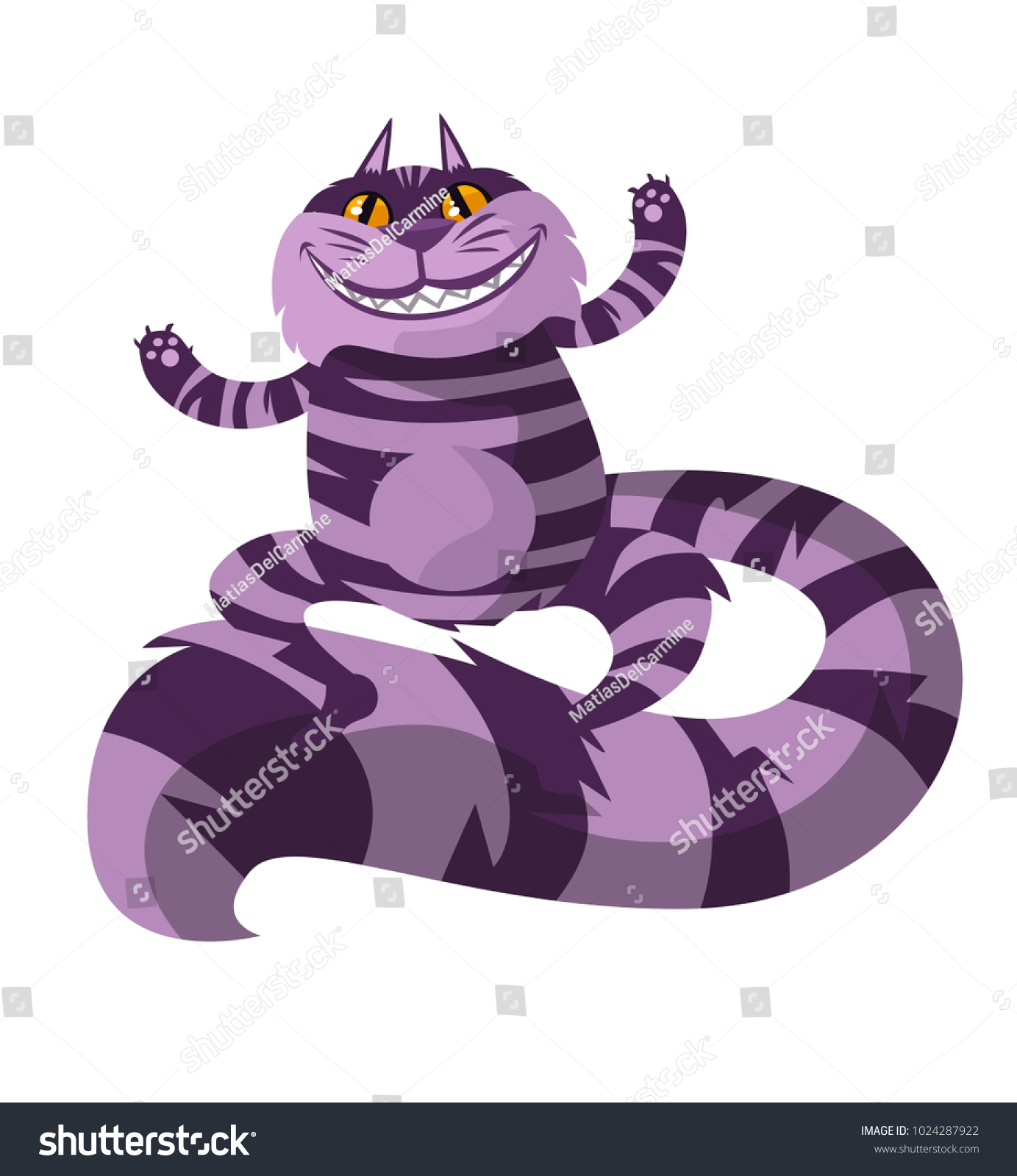 SVG of cheshire fantasy purple cat svg