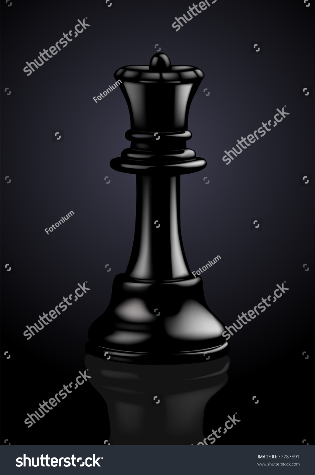 Chess Black Queen Vector Illustration Stock Vector 77287591 - Shutterstock