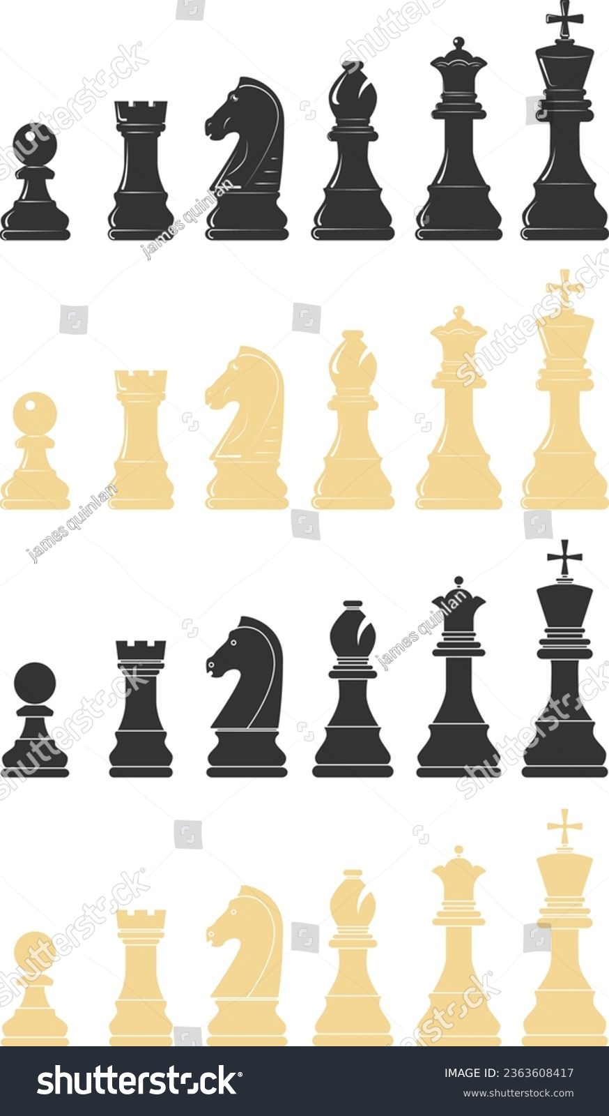 SVG of Chess pieces collection. Chess set all pieces. Pawn, knight, rook, bishop, queenand king vector illustrations. svg