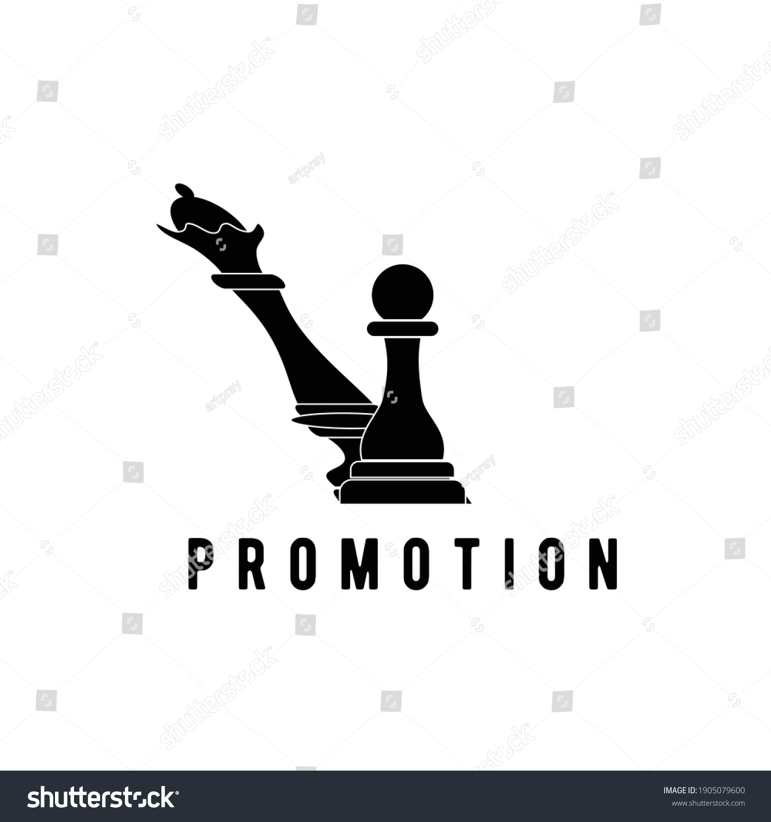 Chess Promotion Pawn Transformation Become Queen Stock Vector Royalty Free 1905079600