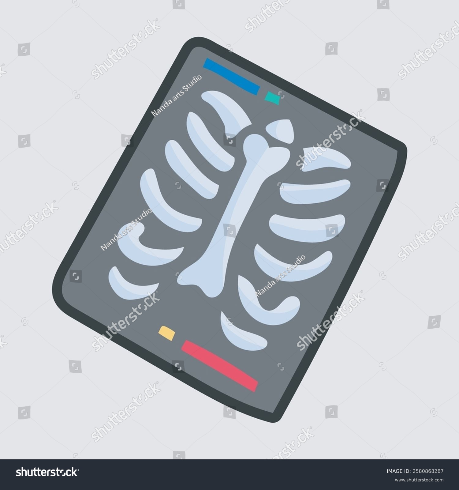 x-ray image of human skeleton clip art preview