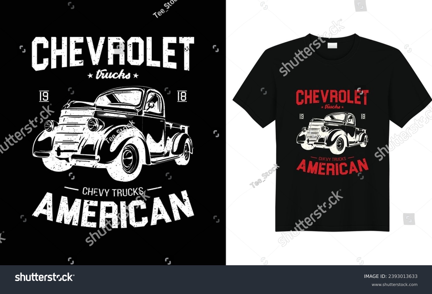 SVG of Chevrolet Trucks 1918 Chevy Trucks American American classic Vintage Style with truck T-Shirt Design svg