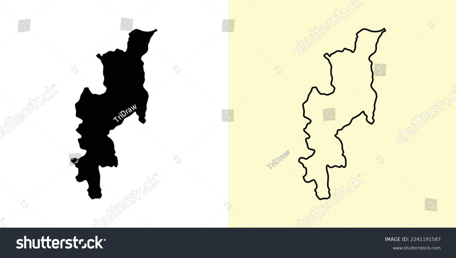 SVG of Chiang Mai map, Thailand, Asia. Filled and outline map designs. Vector illustration svg