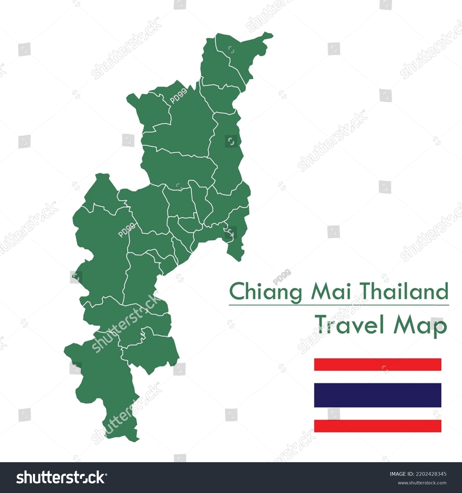 SVG of Chiang Mai Province Map green map is one of the provinces of Thailand svg