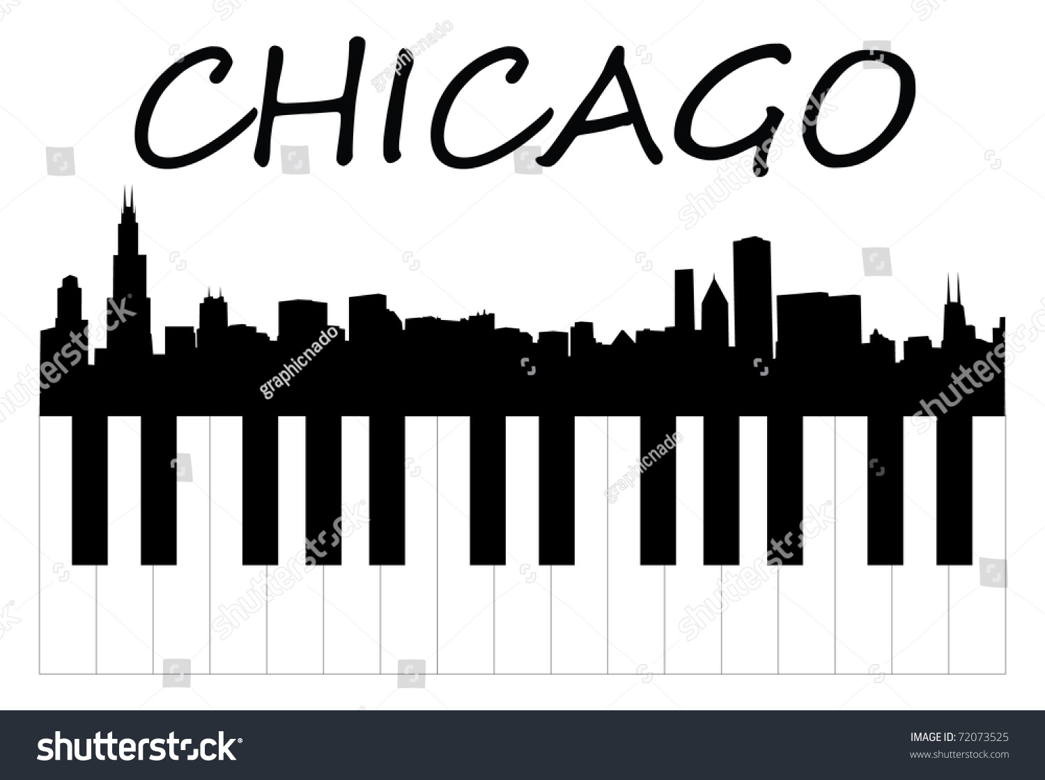 Chicago Music Stock Vector Illustration 72073525 : Shutterstock