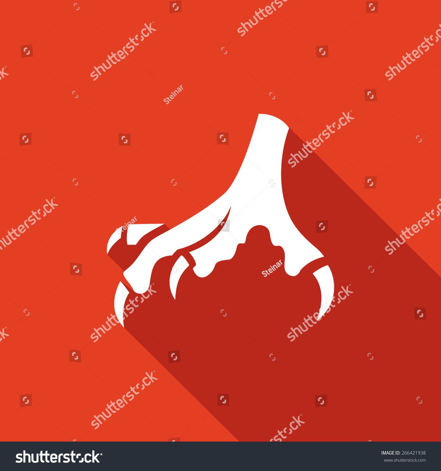 Chicken Feet Icon Vector Illustration Stock Vector 266421938 - Shutterstock