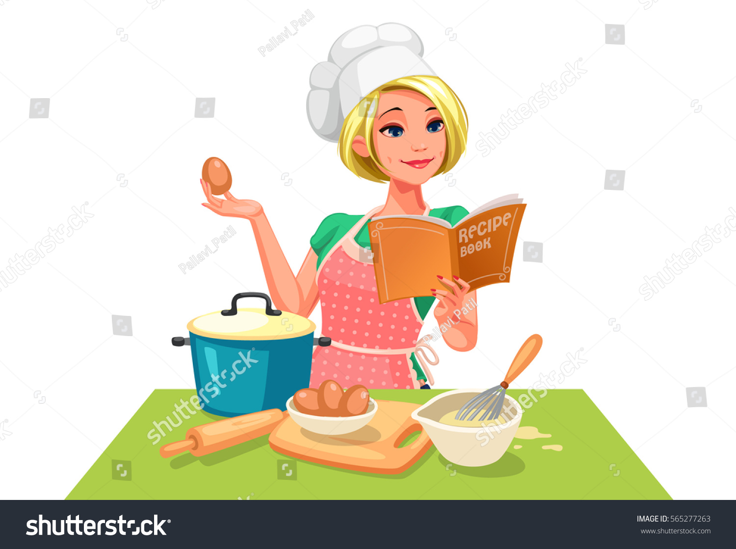 stock vector chief cook 565277263