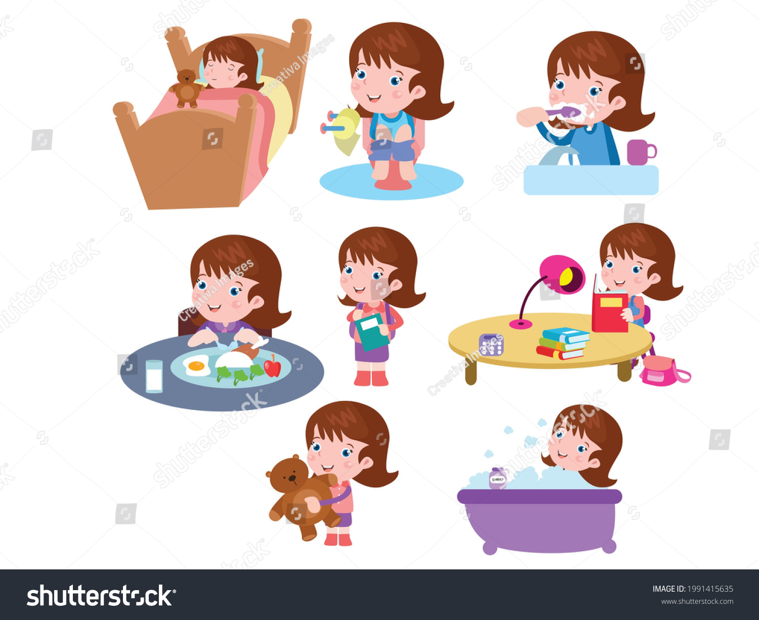 child-activities-vector-concept-little-girl-vetor-stock-livre-de