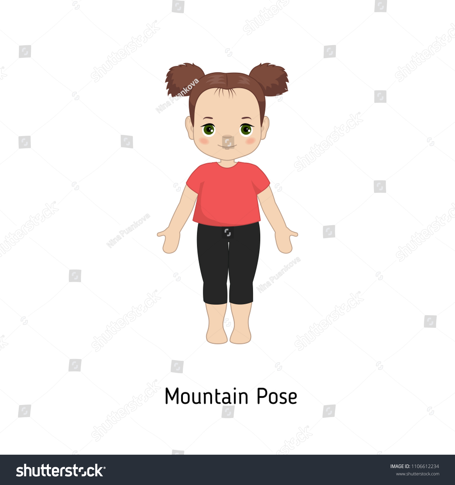 Mountain Pose Cartoon Mountain Pose Cartoon