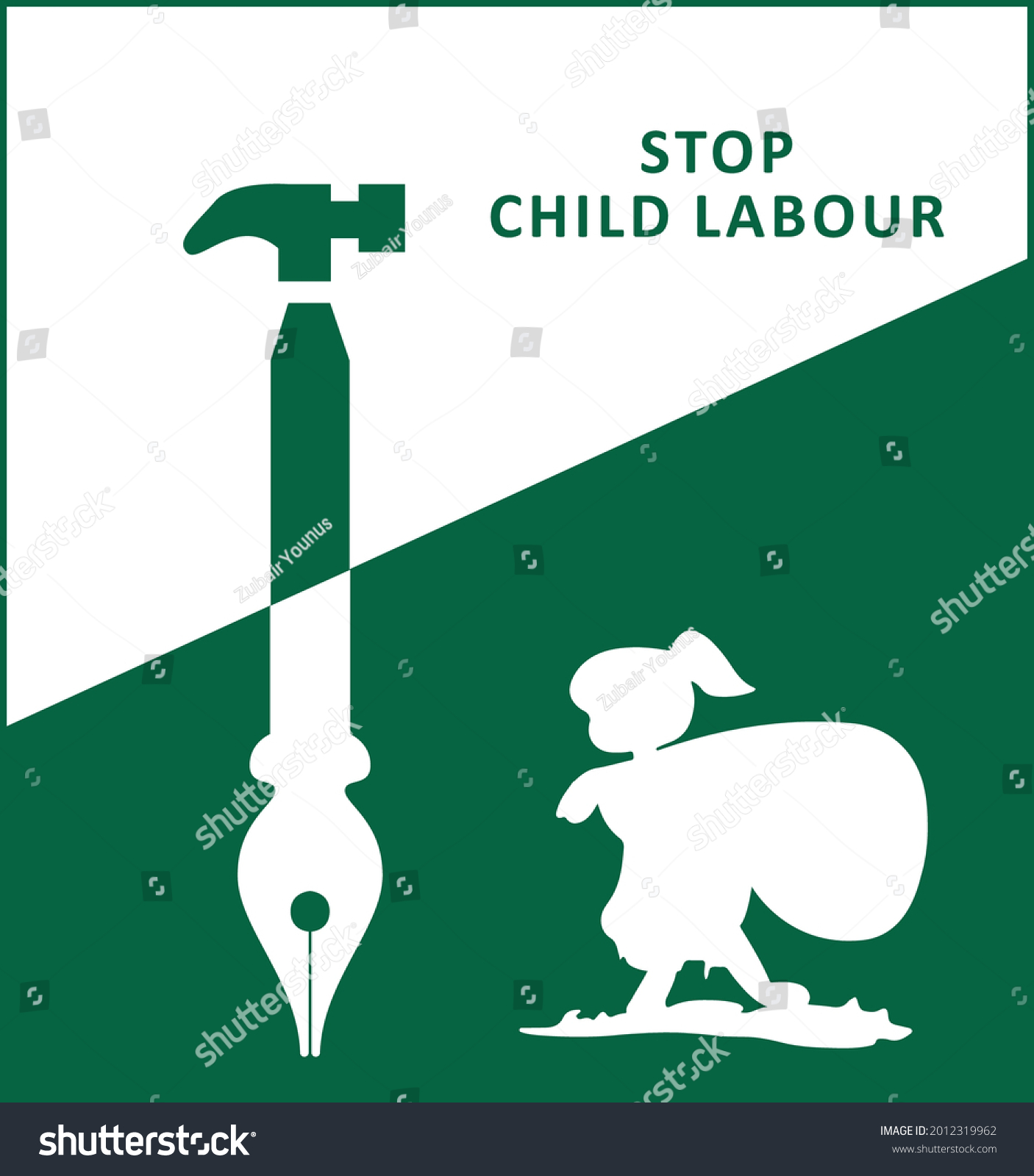 Child Labour Day Banner Vector Design Stock Vector (royalty Free 