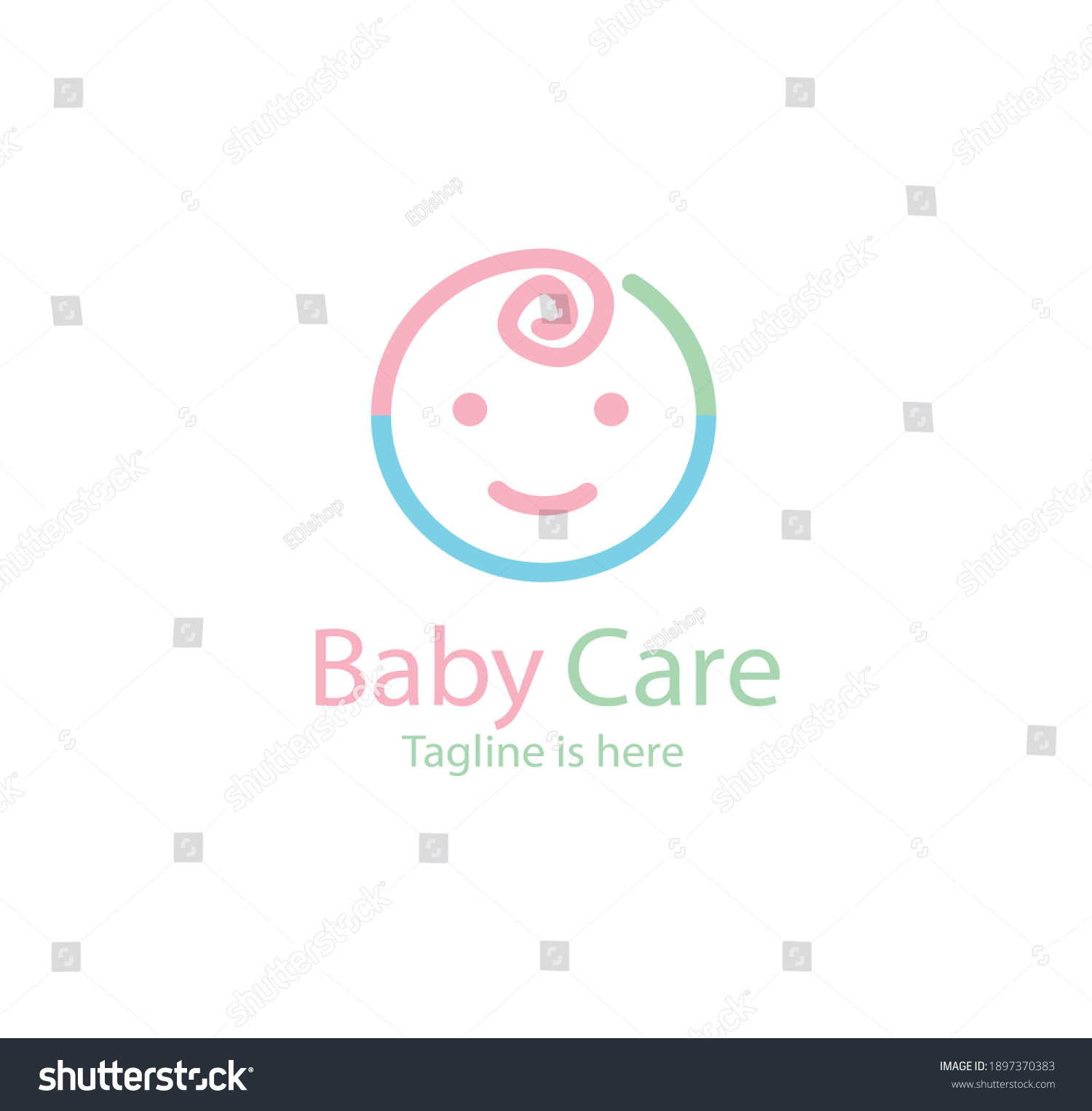 Child Mother Child Care Logo Baby Stock Vector (Royalty Free) 1897370383