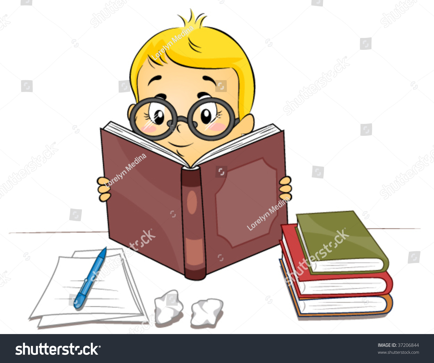 Child Researching - Vector - 37206844 : Shutterstock