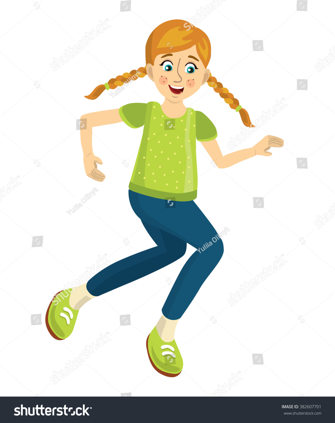 Child Running Vector Stock Vector (Royalty Free) 382607701 | Shutterstock