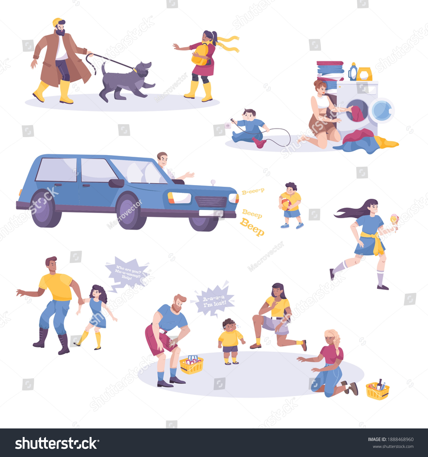 895 Car accident kids Stock Vectors, Images & Vector Art | Shutterstock