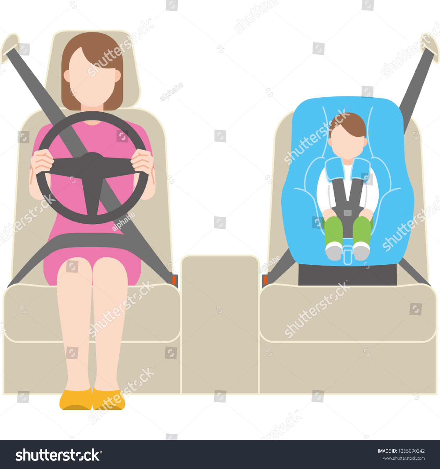 Child Seat Drive Stock Vector (Royalty Free) 1265090242 | Shutterstock