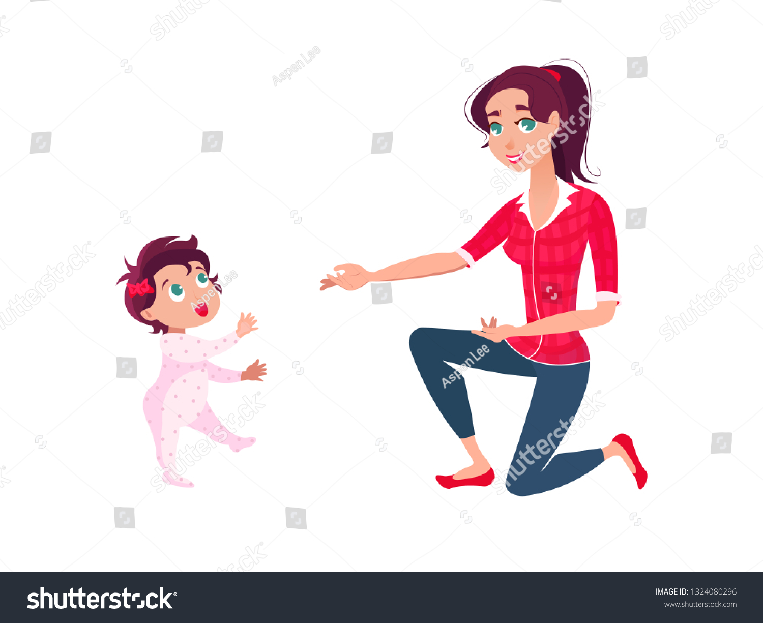 child taking first steps