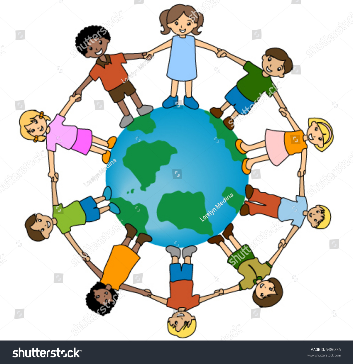 Children Around The World Stock Vector 5486836 : Shutterstock