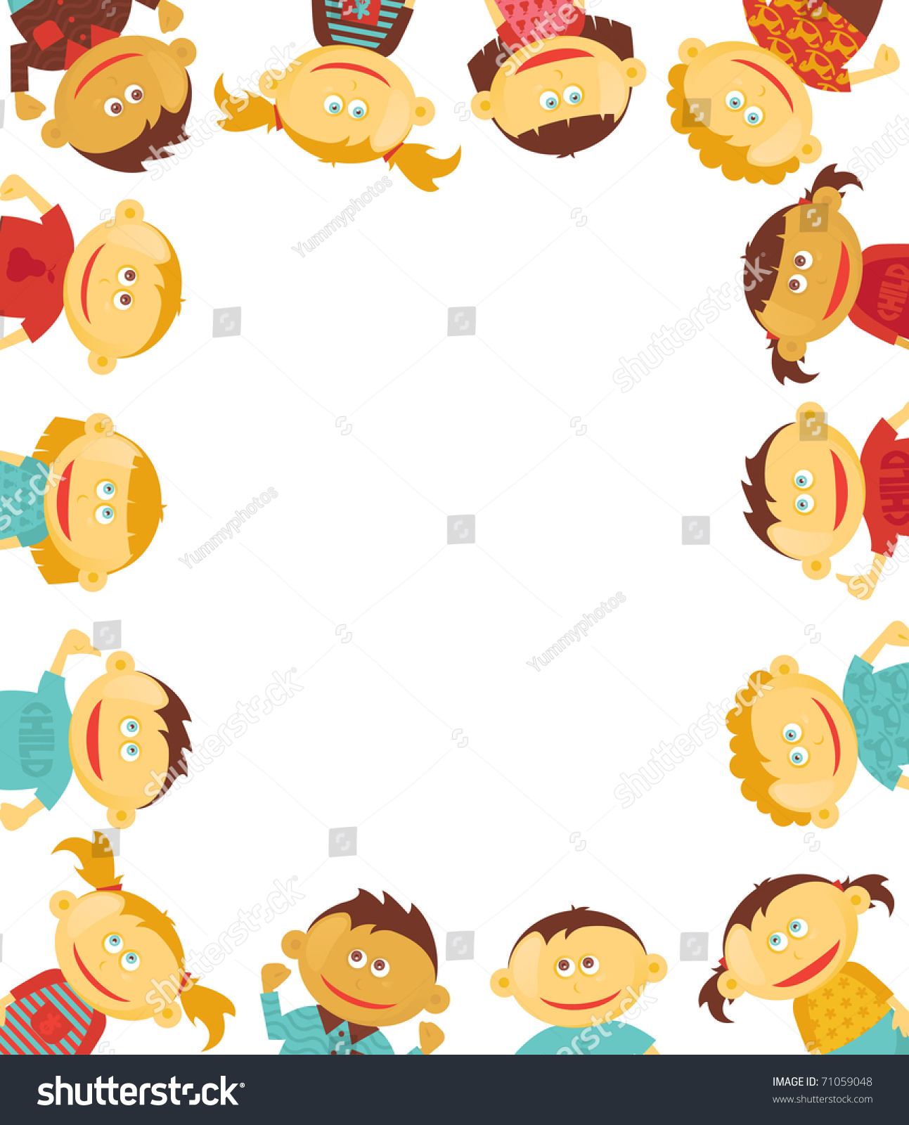 Children Border Stock Vector Illustration 71059048 : Shutterstock