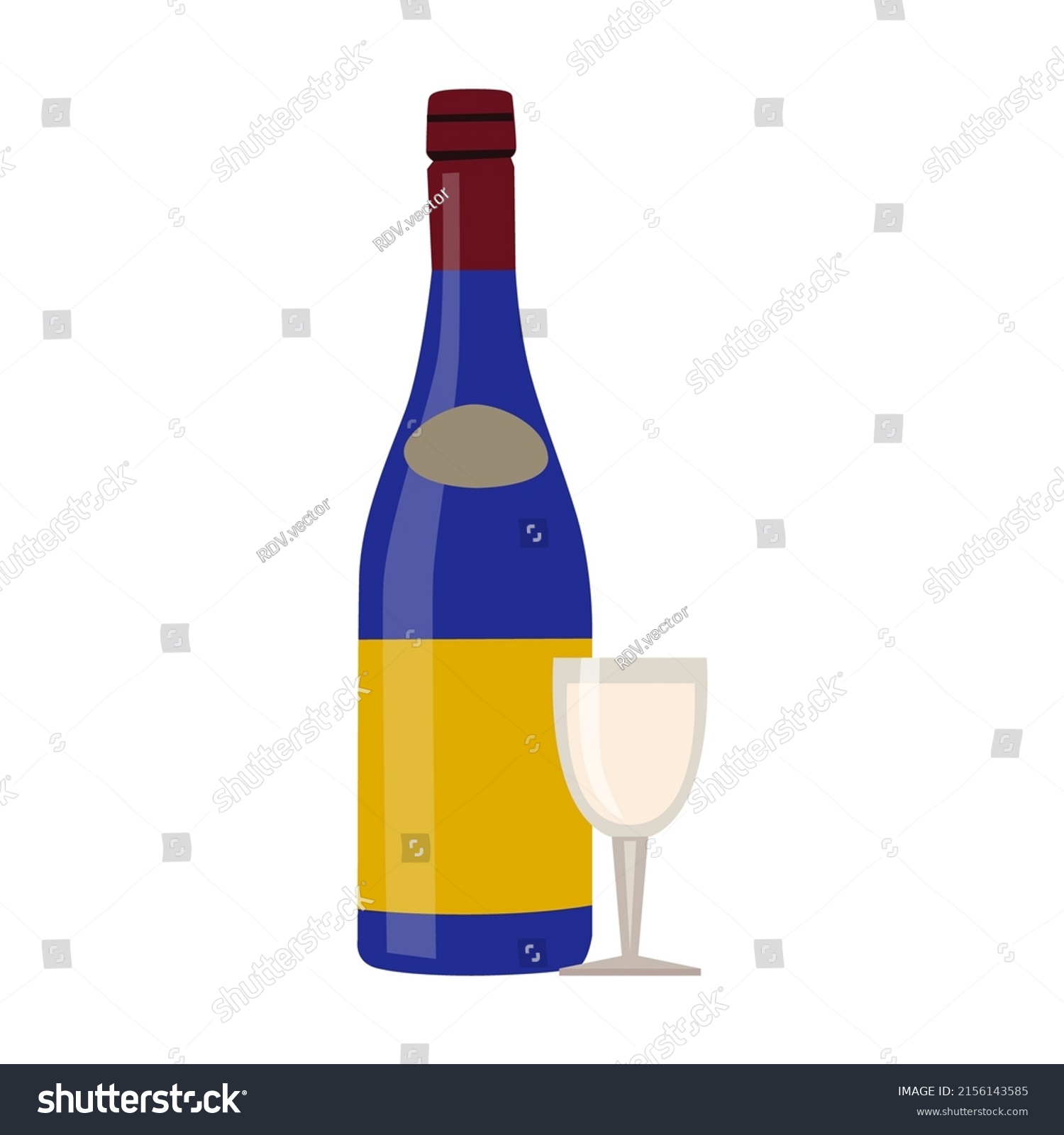 Children Champagne Alcoholic Drink Glass Vector Stock Vector (Royalty ...