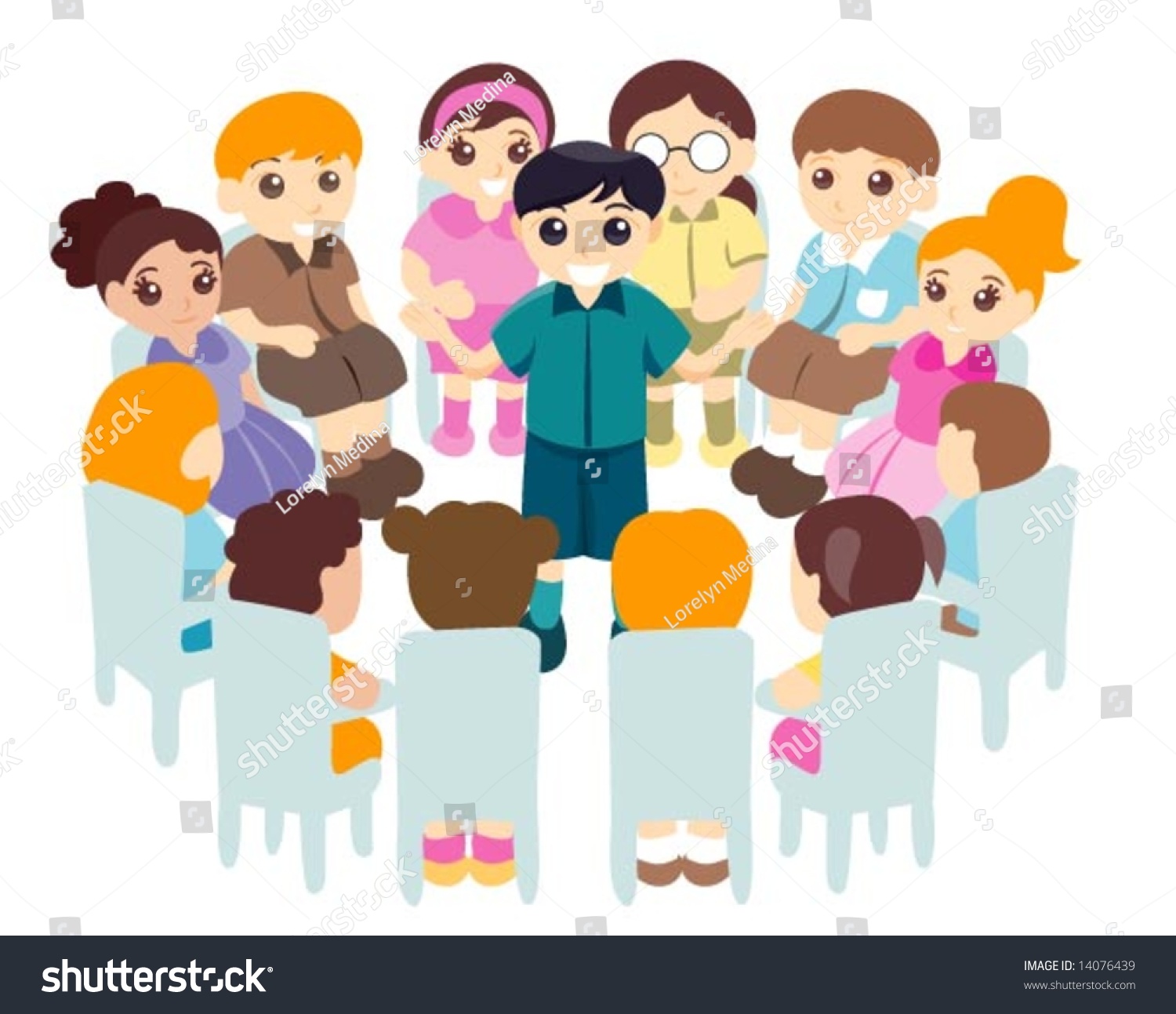 Download Children Circle Vector Stock Vector 14076439 - Shutterstock