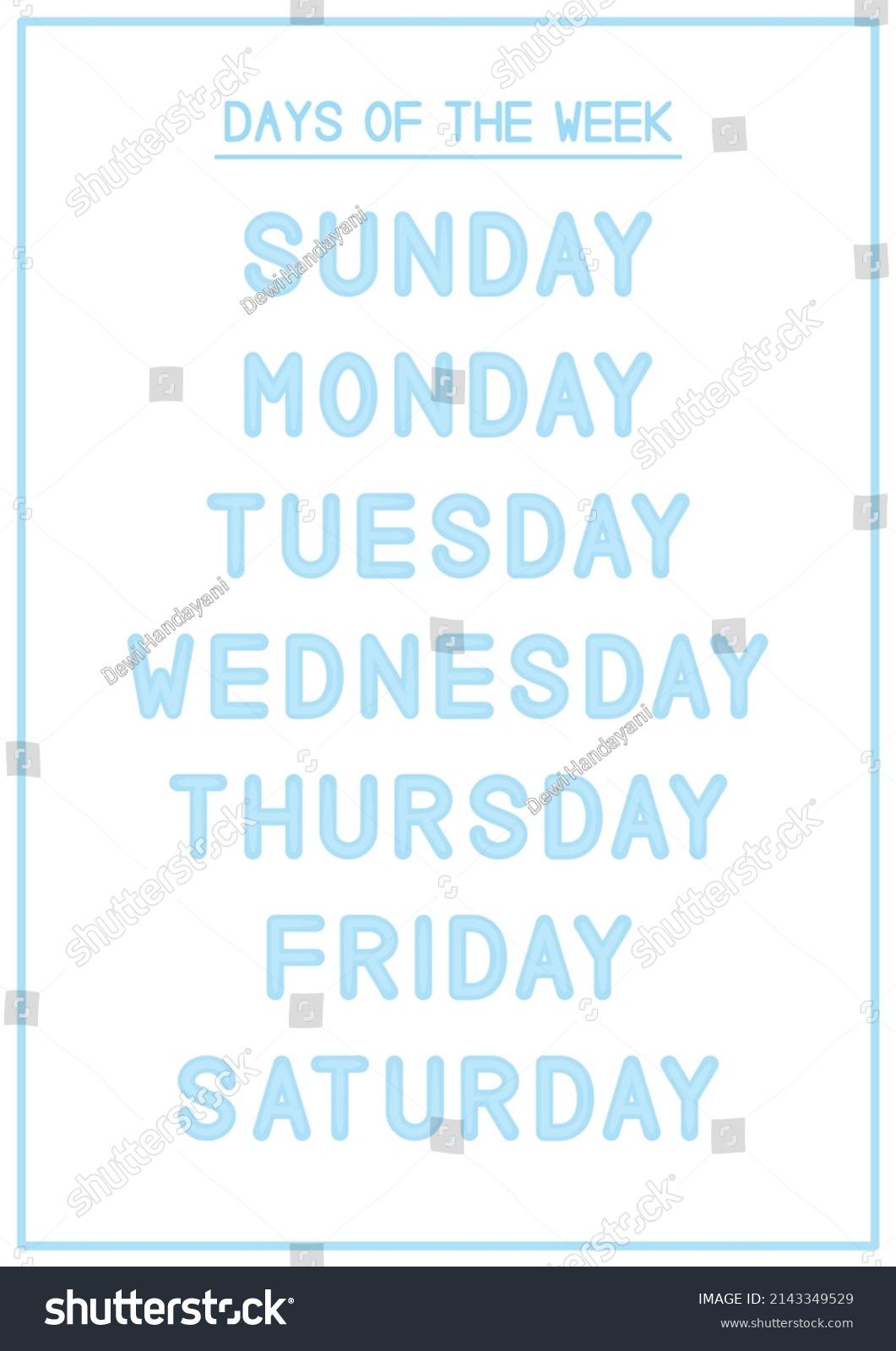 children-learning-printable-days-week-poster-stock-vector-royalty-free