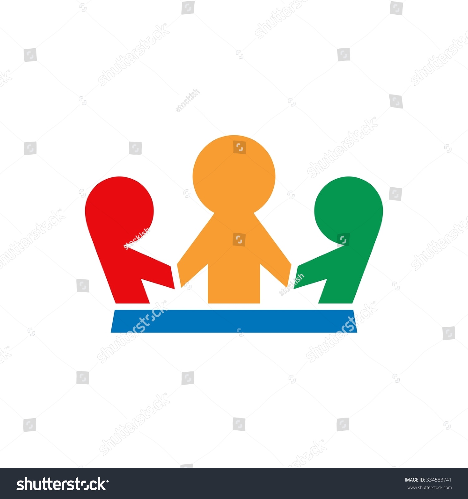 Children Logo Kids Logo Kids Forming Stock Vector (Royalty Free