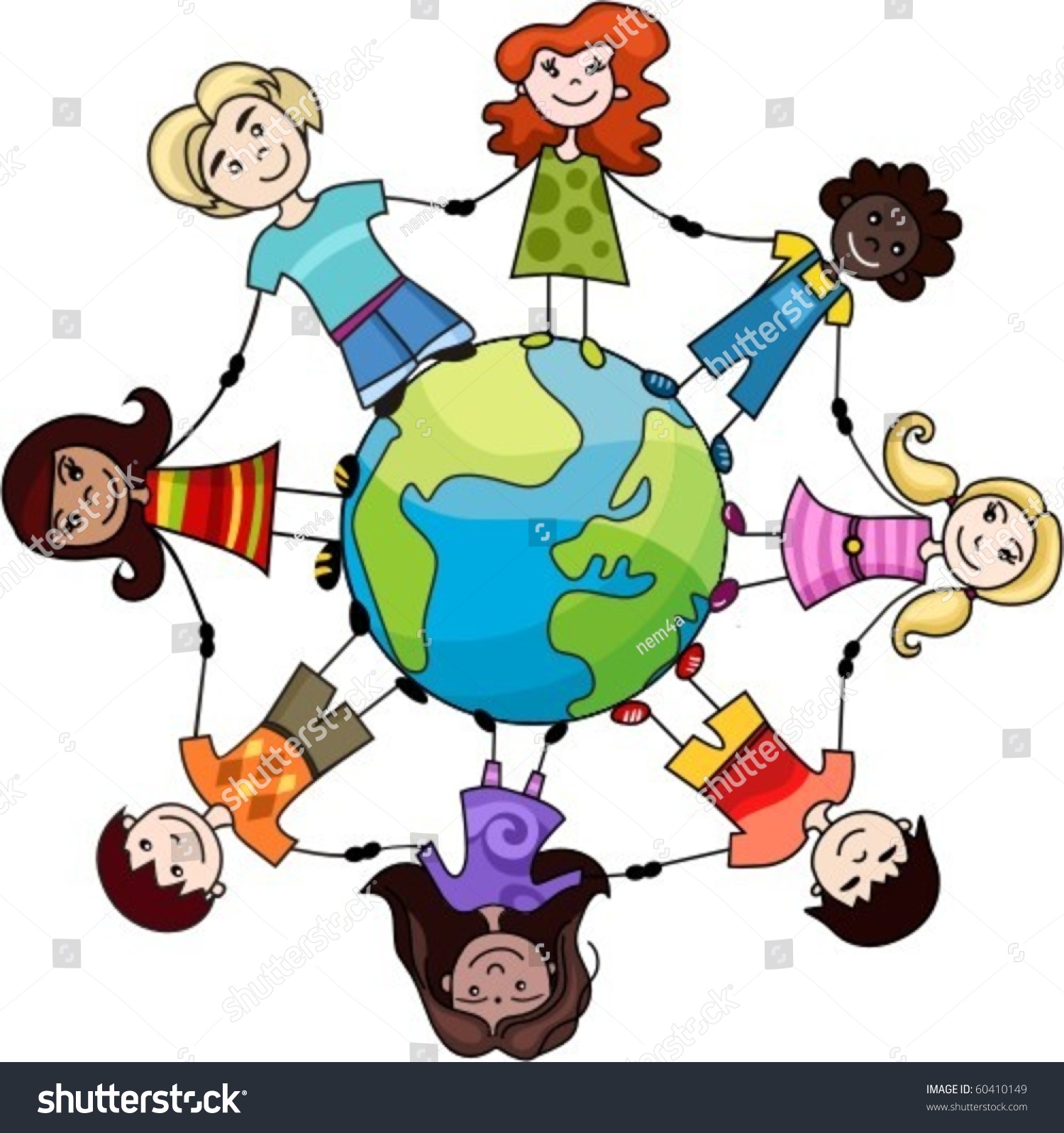 Children Of The World Stock Vector Illustration 60410149 : Shutterstock