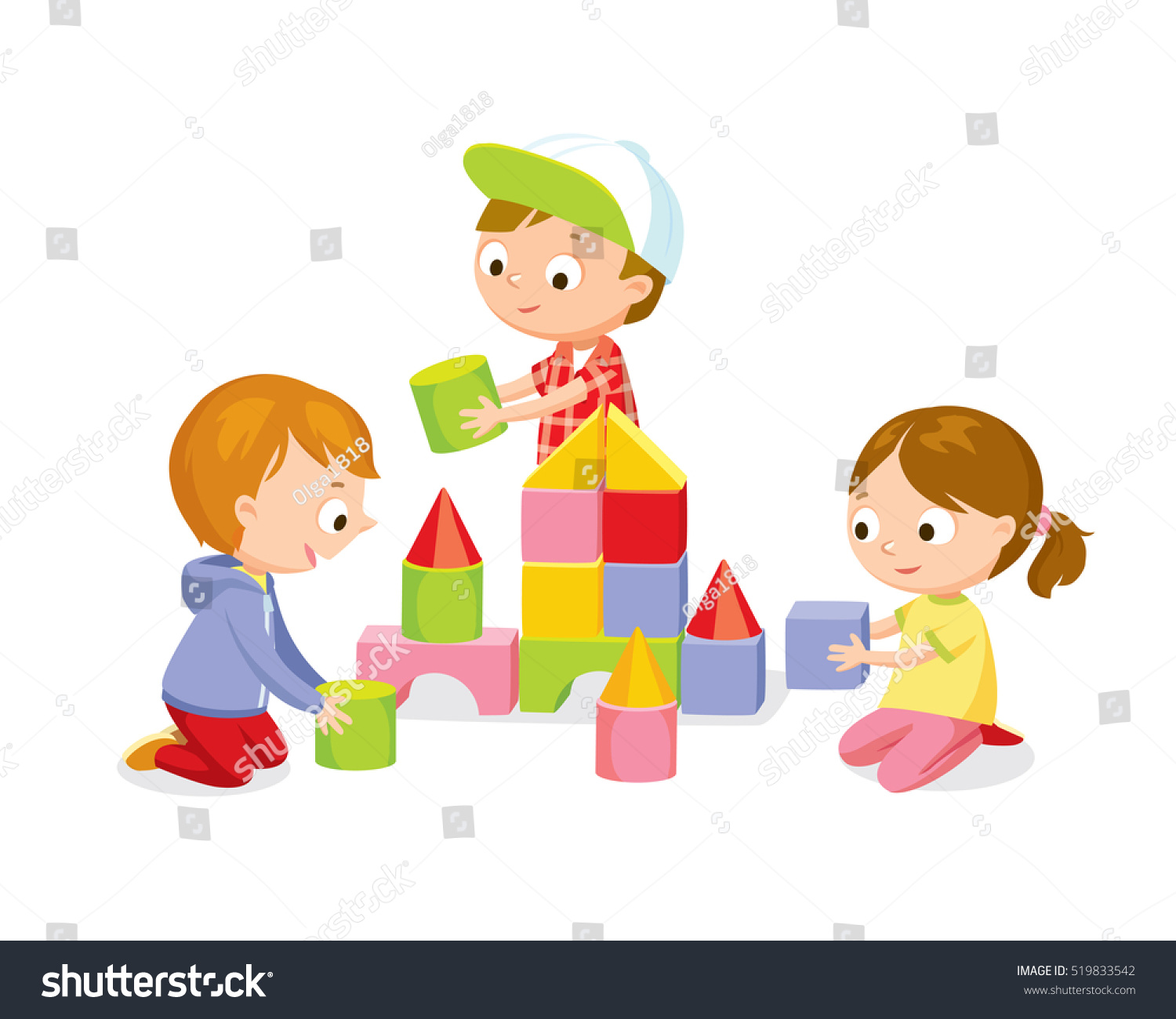 Children Play Stock Vector (Royalty Free) 519833542 | Shutterstock
