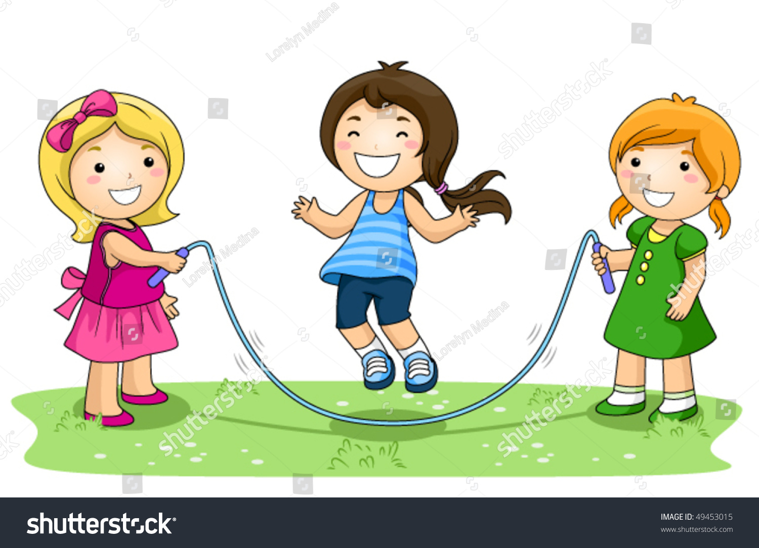 stock-vector-children-playing-jumping-rope-in-the-park-vector-49453015.jpg (1500×1085)