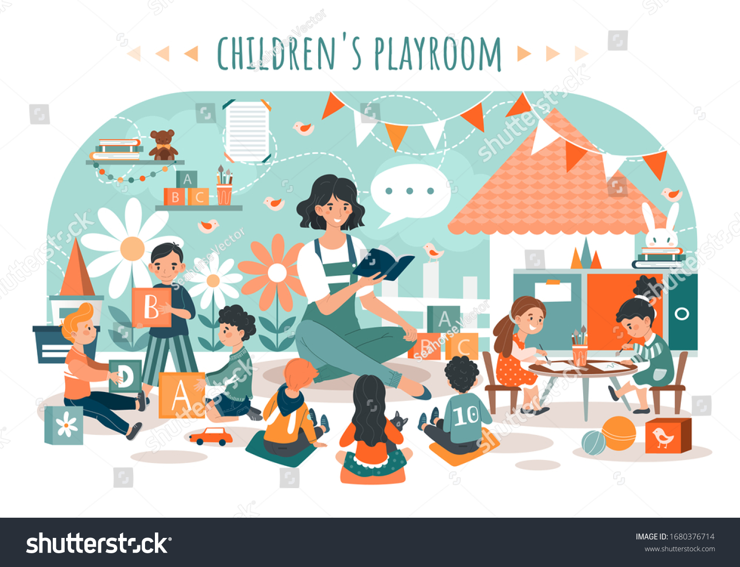 3,943 Daycare cartoon Images, Stock Photos & Vectors | Shutterstock