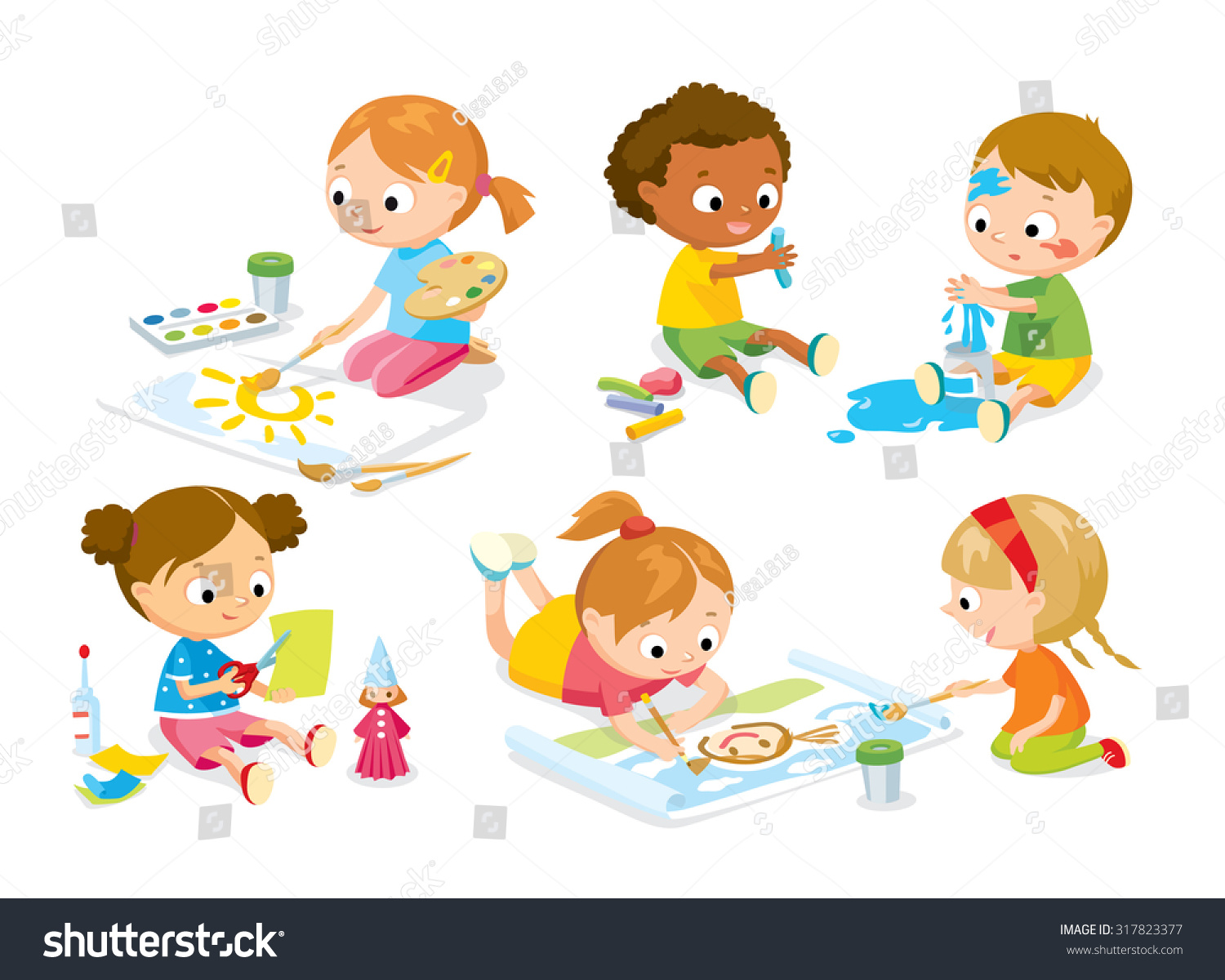 Children'S Creativity Stock Vector Illustration 317823377 : Shutterstock