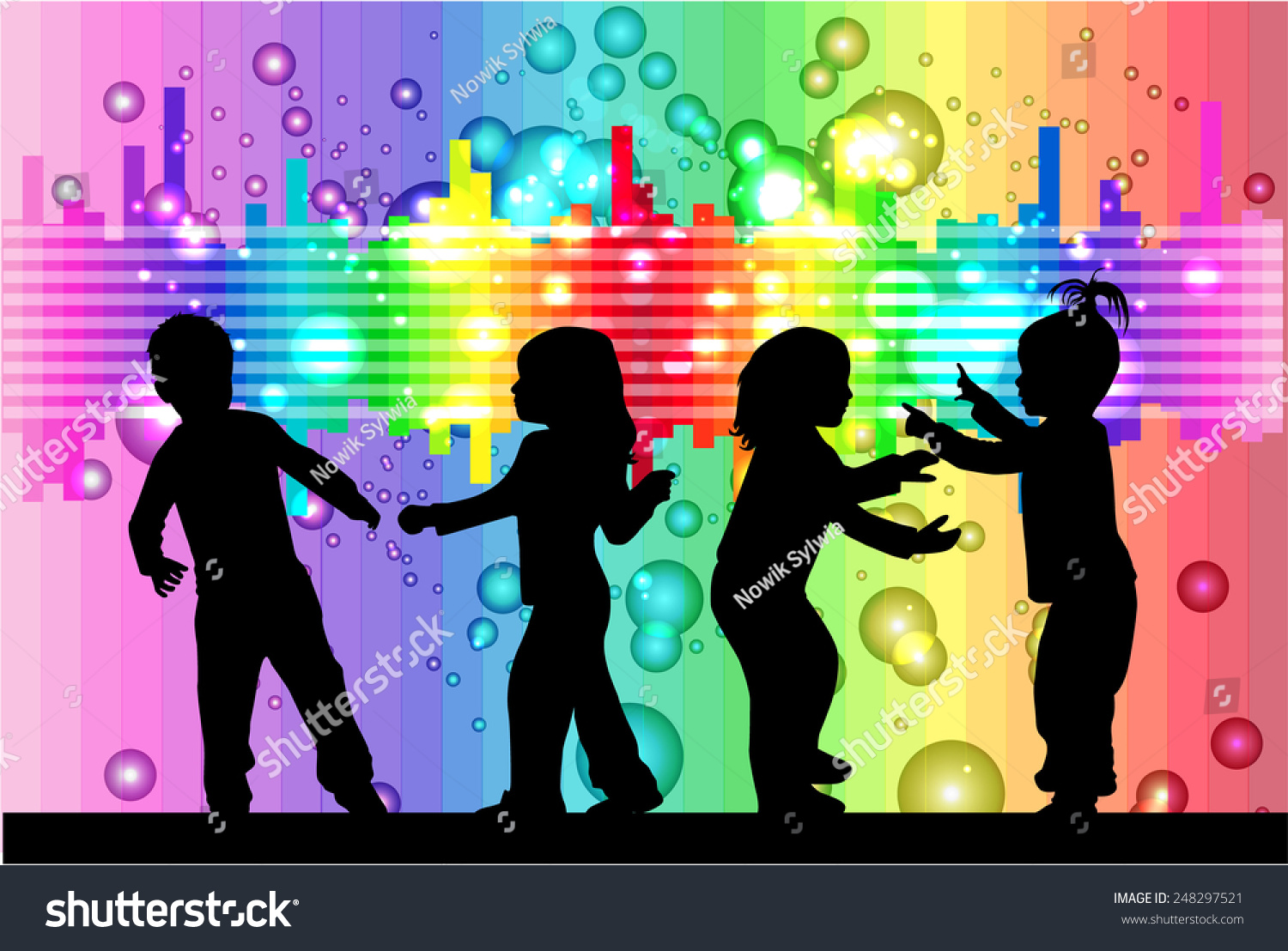 Children Silhouettes Stock Vector (Royalty Free) 248297521