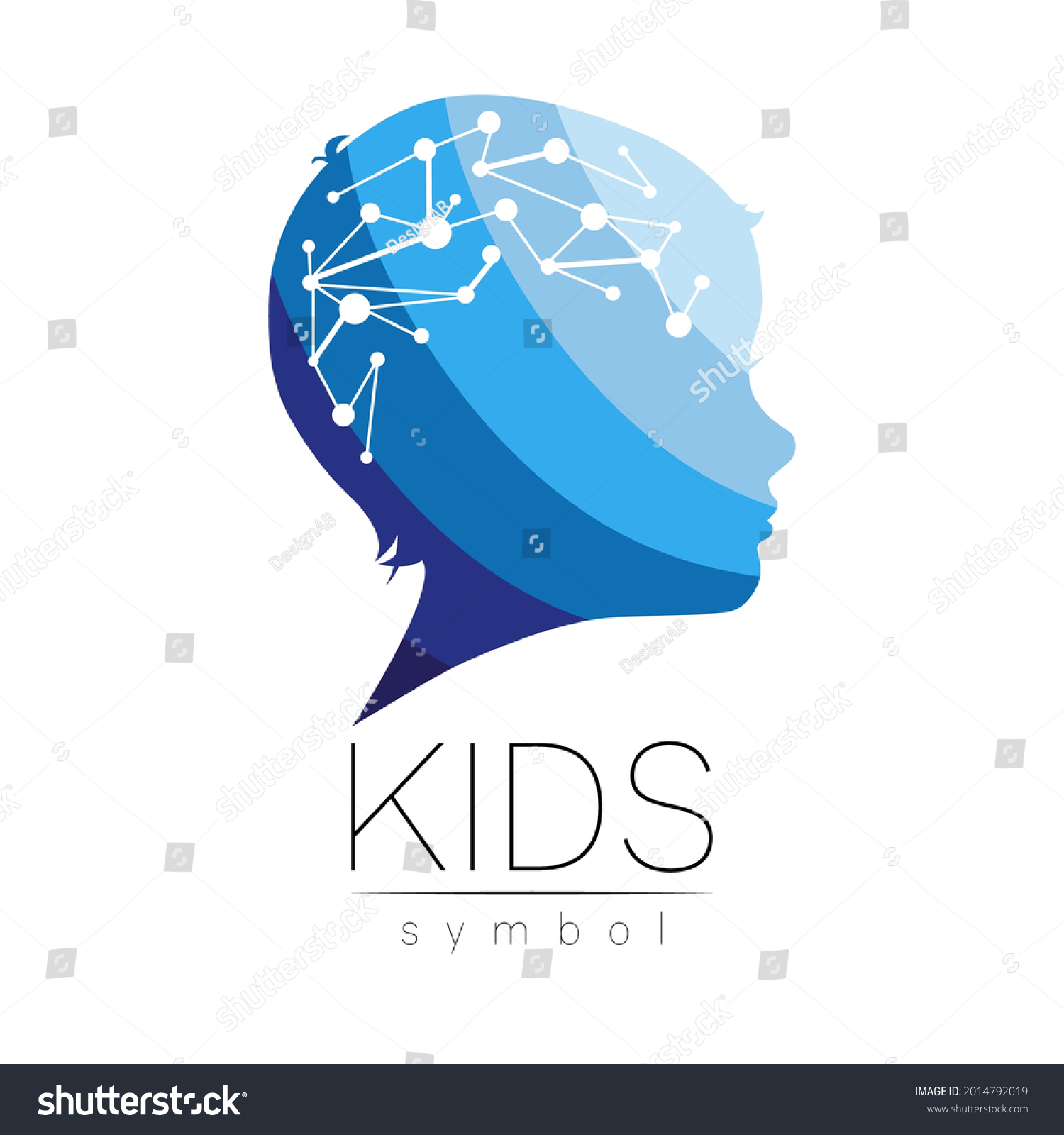 Children Vectot Logo Care Sign Symbol Stock Vector (Royalty Free ...