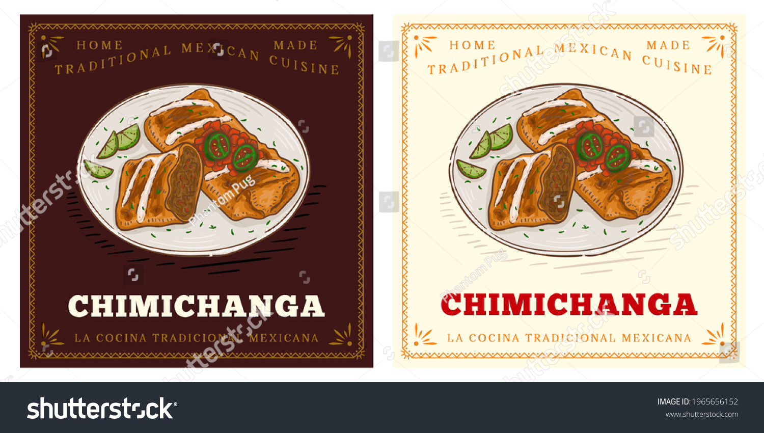 SVG of Chimichanga Illustration, a traditional Mexican dish made of a deep-fried burrito, tortilla with rice, cheese, beans, meat. svg