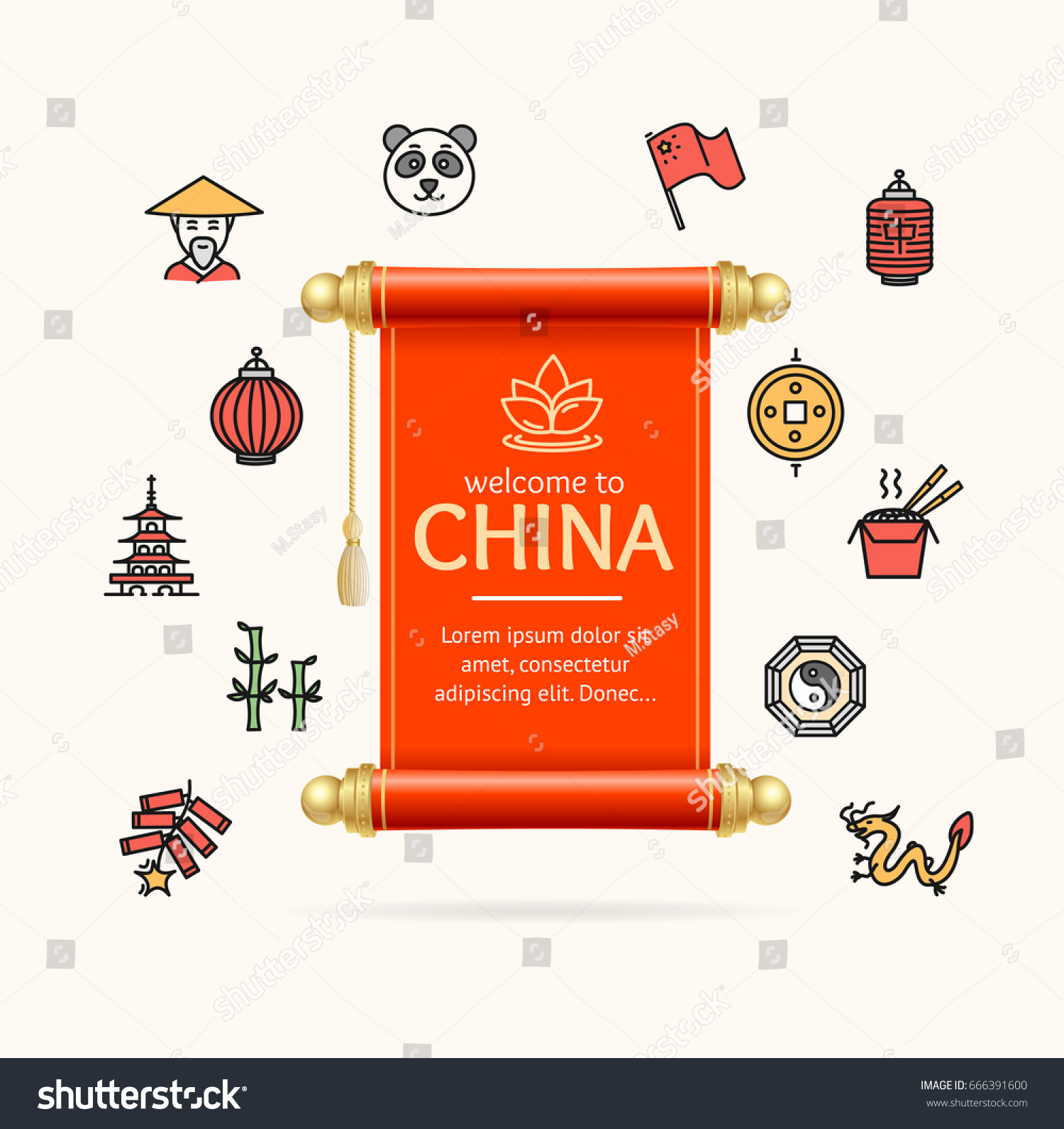 china-design-template-line-icon-concept-stock-vector-royalty-free