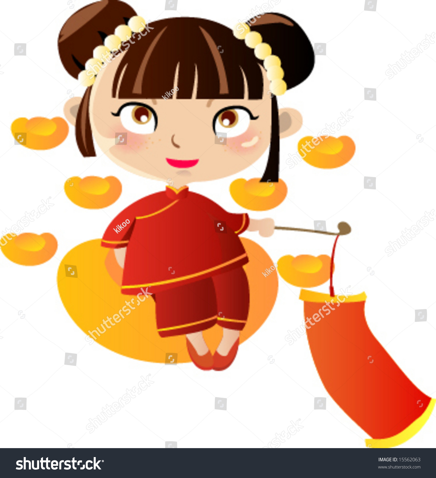 China Girl Stock Vector Illustration 15562063 : Shutterstock